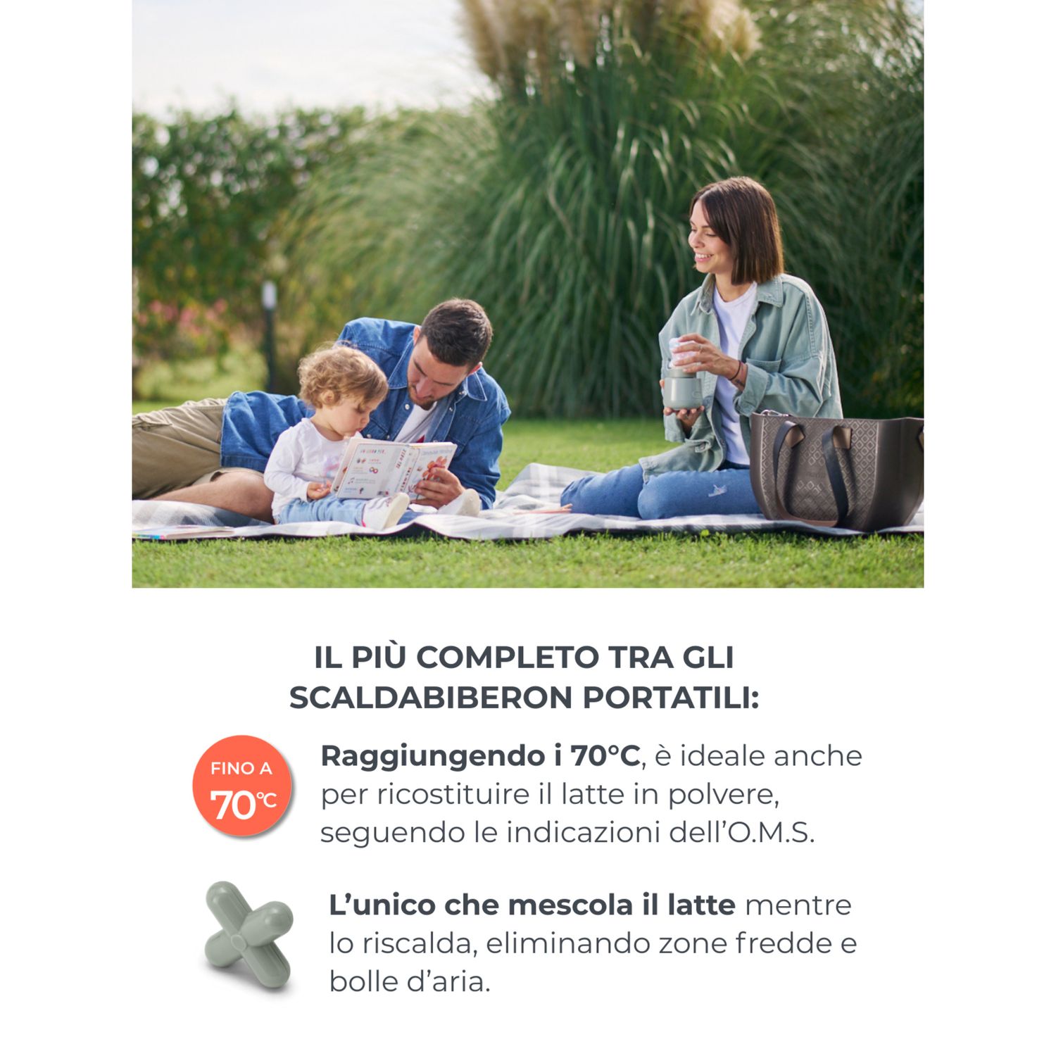 Scaldabiberon portatile mix70 universale con funzione di mescolamento 1164 - nuvita - Nuvita