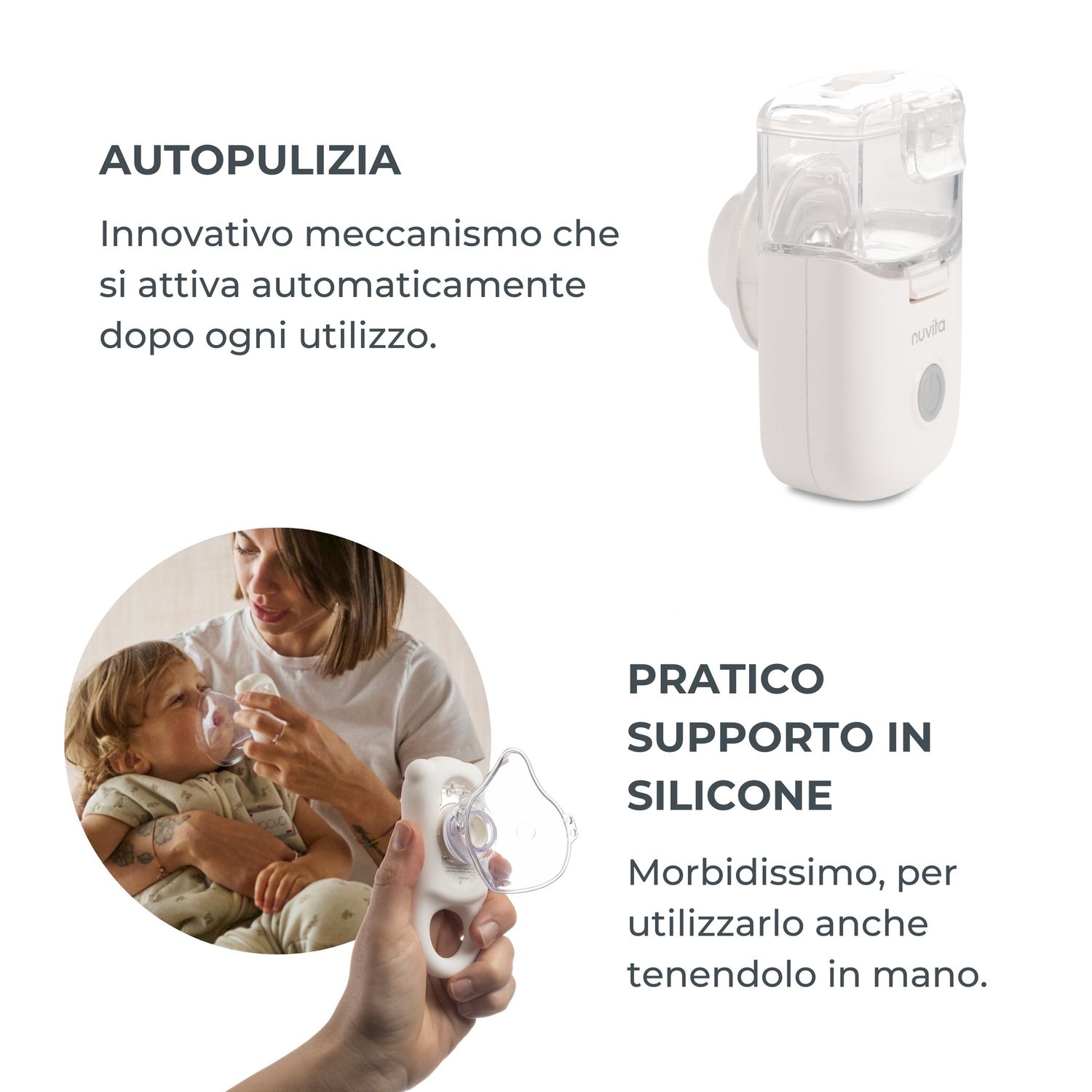 Aerosol indossabile con tecnologia mesh - nuvita - Nuvita