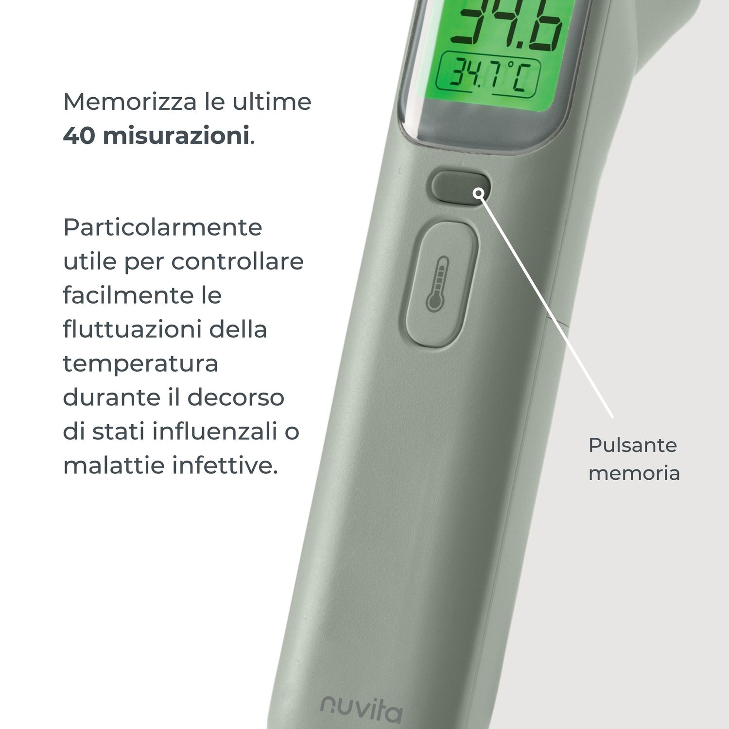 Termometro digitale frontale / auricolare 2075 - nuvita - Nuvita