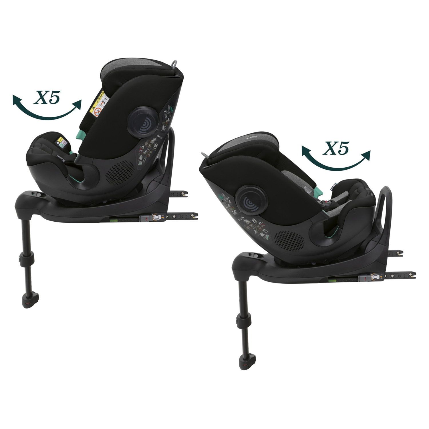 Seggiolino fulseat 360 black satin 61-150cm - chicco - Chicco
