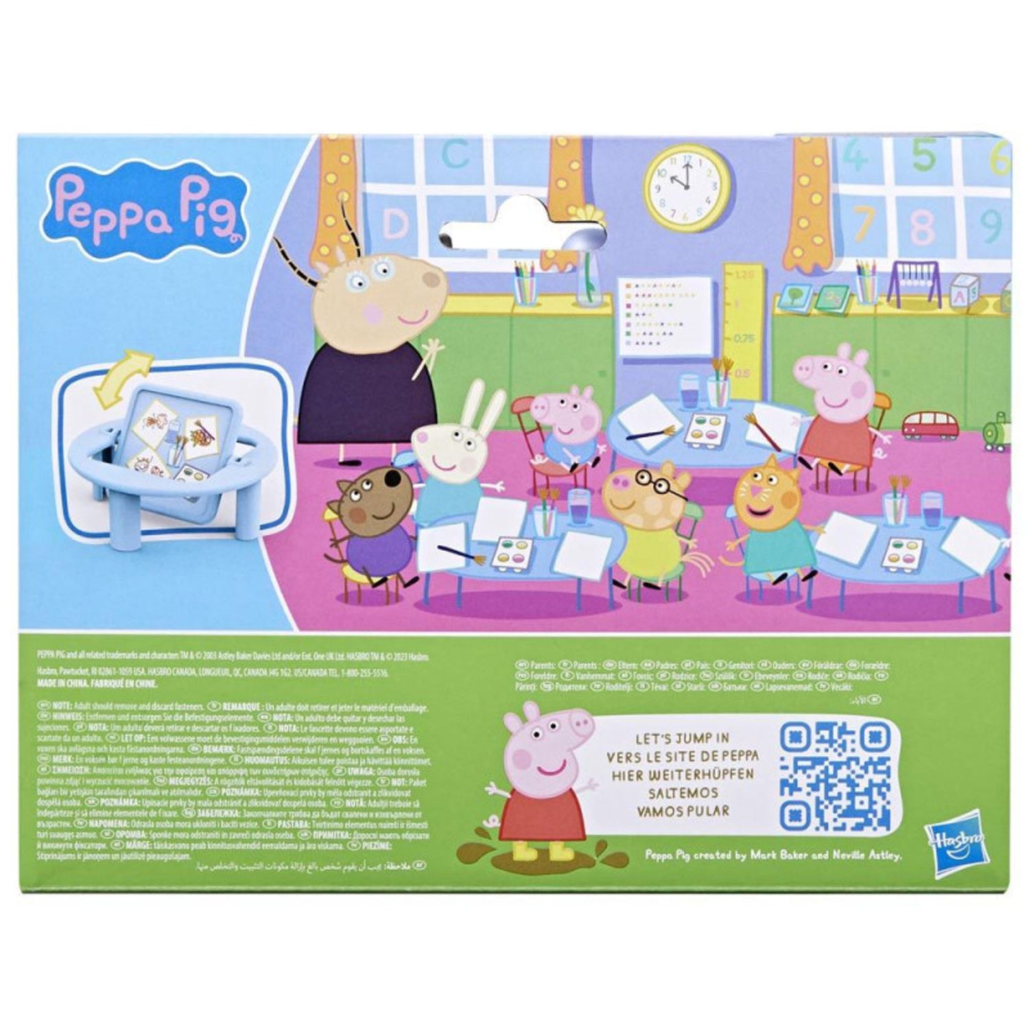 Playset peppa pig va a scuola - 5 personaggi e 6 accessori - 3+ - Peppa pig