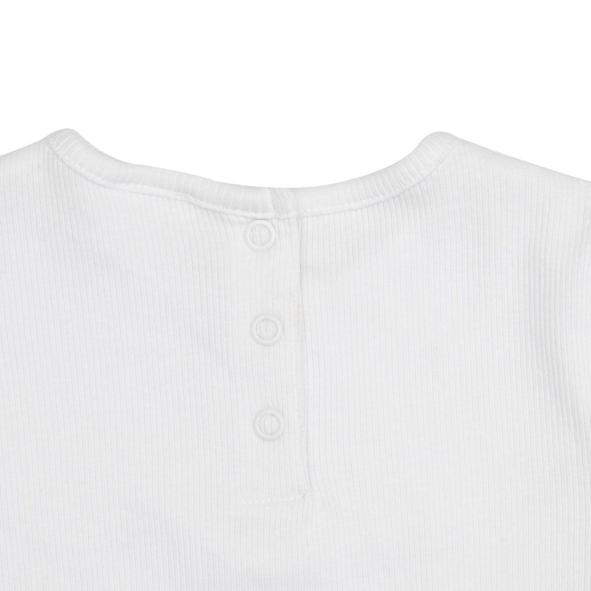 T-shirt manica lunga costina bimba bianca - Mawi