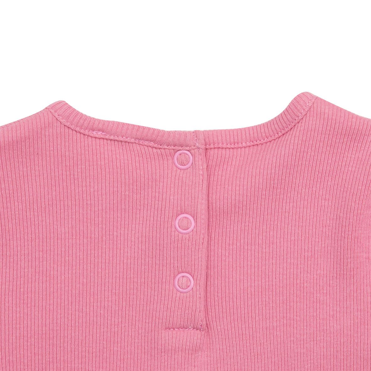 T-shirt manica lunga costina bimba rosa - Mawi