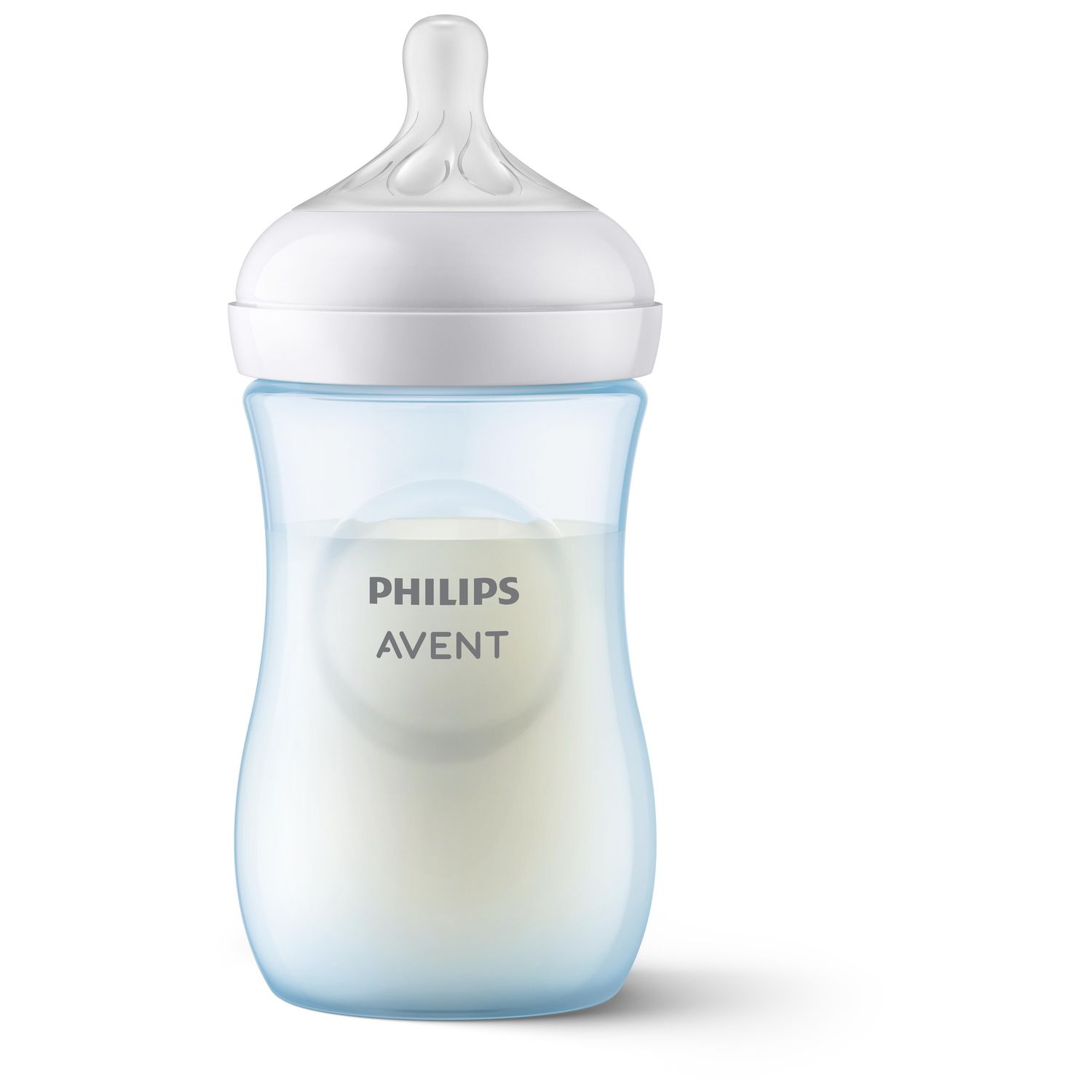 Biberon natural response azzurro 260 ml, con tettarella flusso 3 (medio). età consigliata: 3-6m. biberon 1 pz: scy903/21 - philips avent - Avent