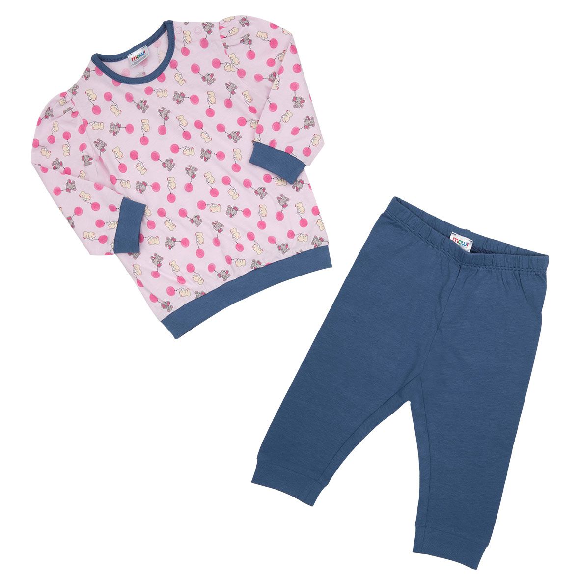 Pigiama bambina rosa/blu orsetti - Mawi