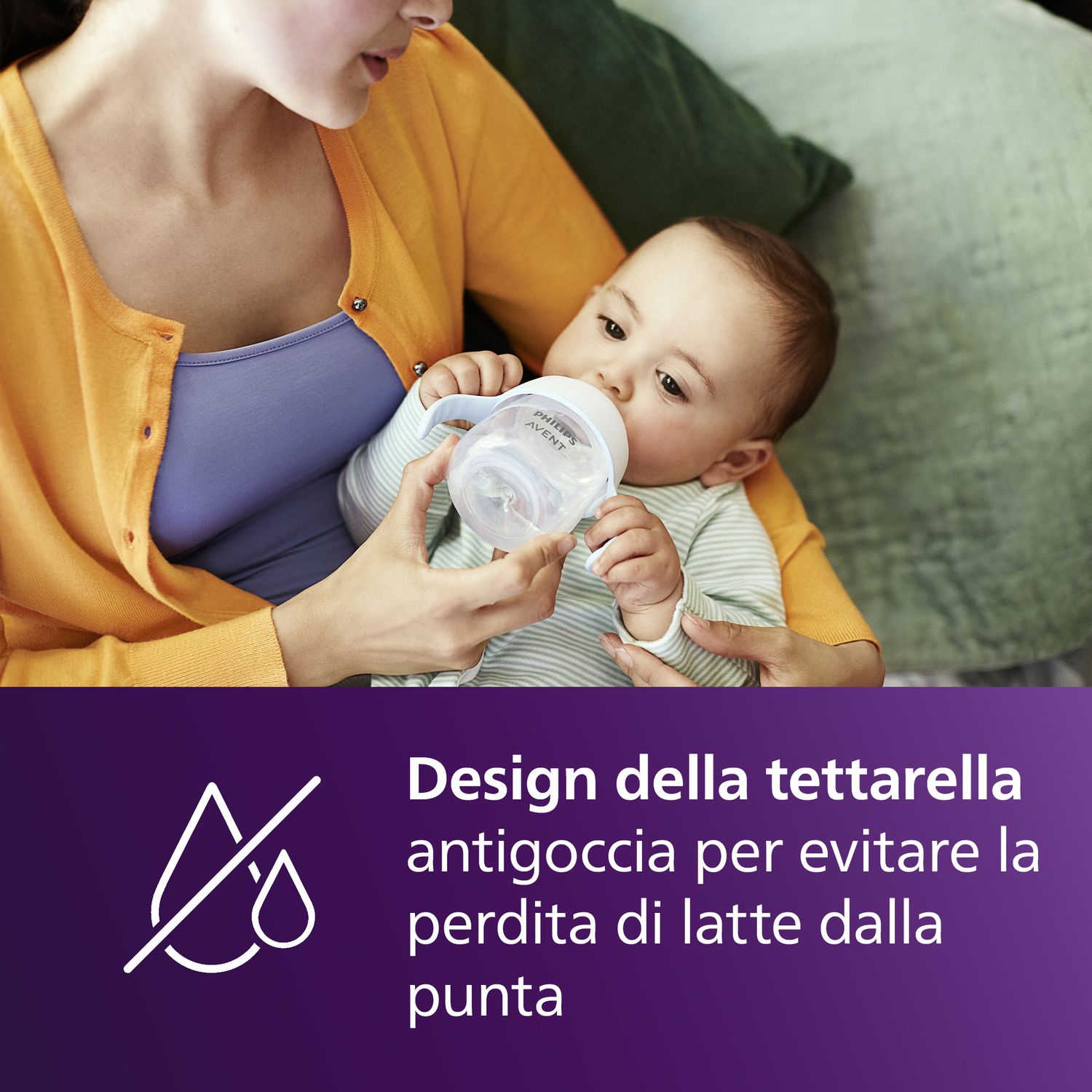 Bicchiere evolutivo natural response 125 ml, con tettarella flusso 5 (extra-veloce). età consigliata: 6m+. tazza biberon 1 pz - philips avent - Avent