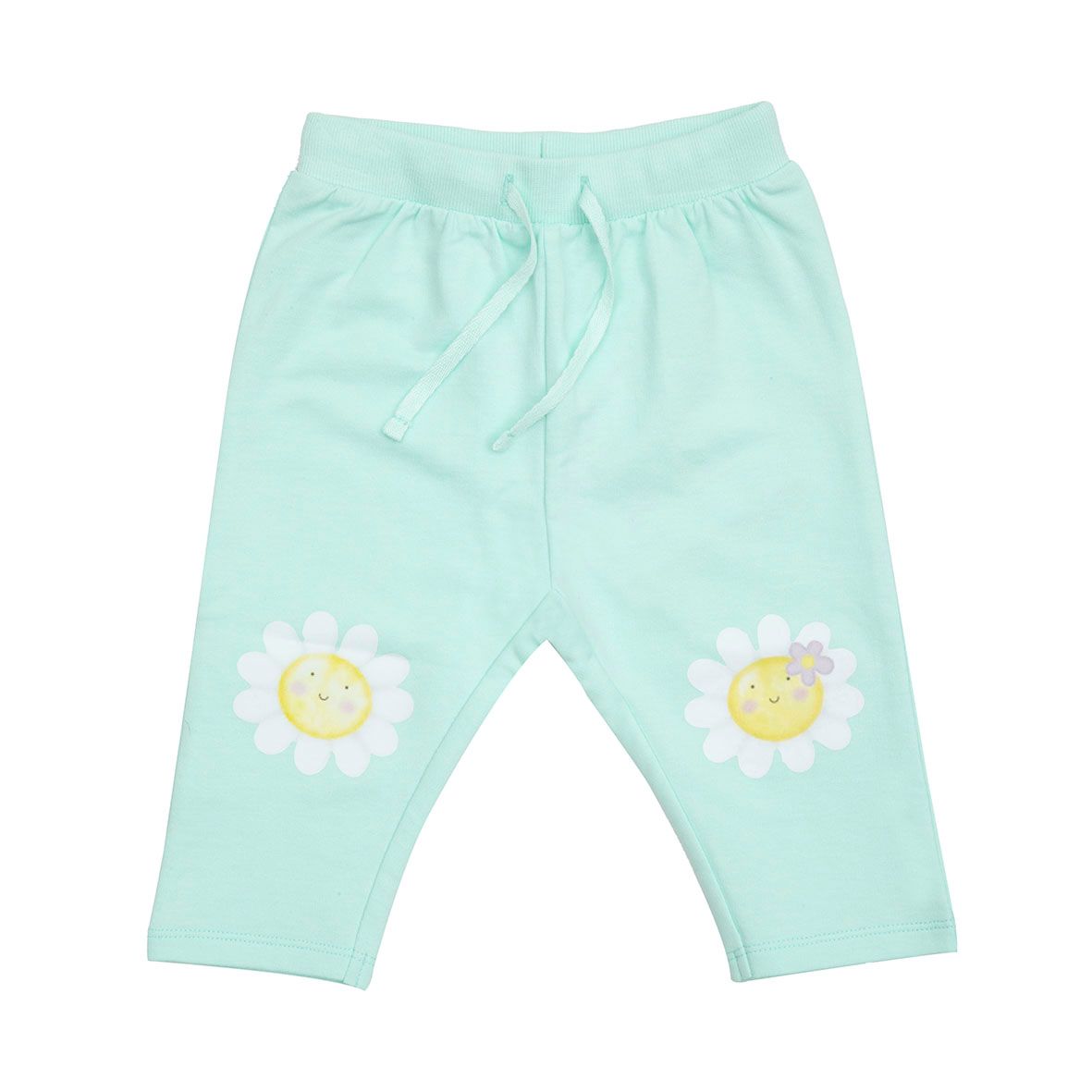 Pantaloni bimba verde acqua margherite - Mawi