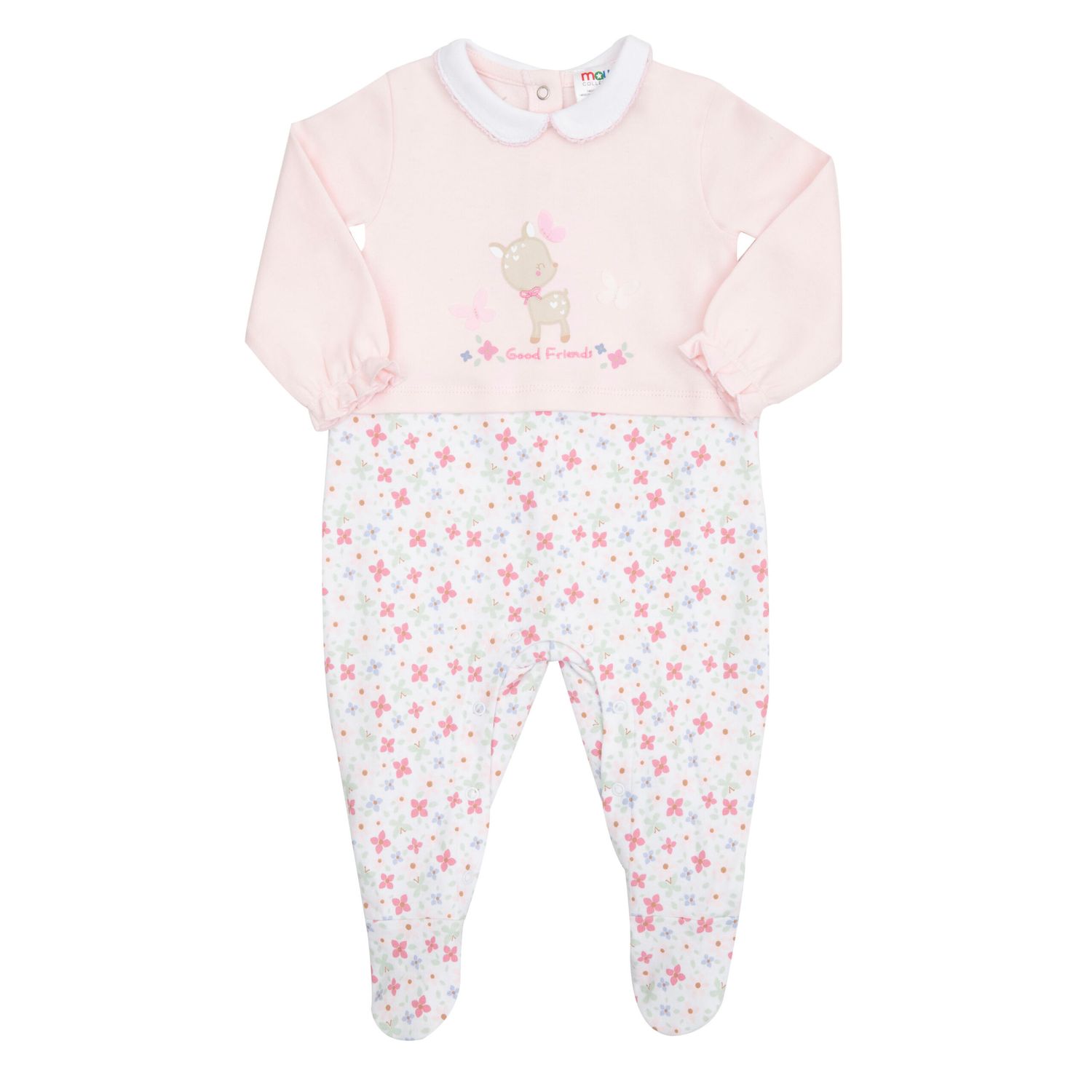 Tenera tutina interlock bimba finto due pezzi - Mawi