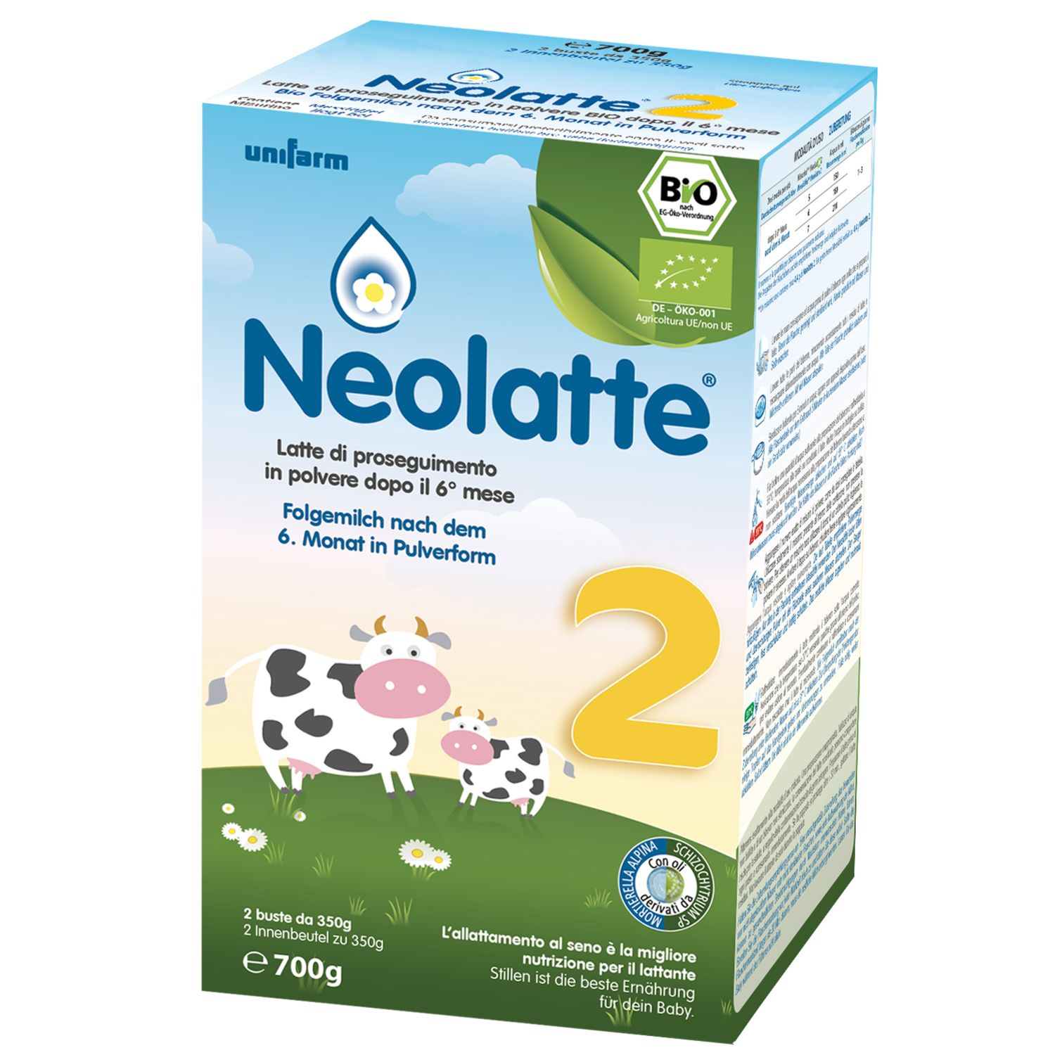Latte in polvere 2 bio algal dha 2 x 350g 0-6 mesi - neolatte - Neolatte