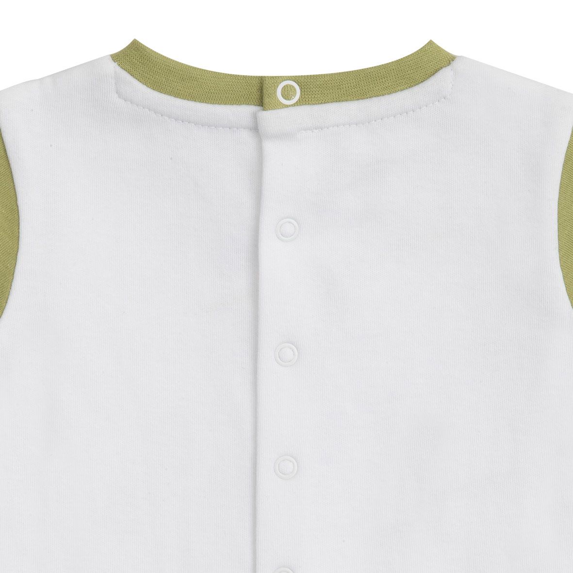 Tutina neonato bianco/verde orsetto - Mawi