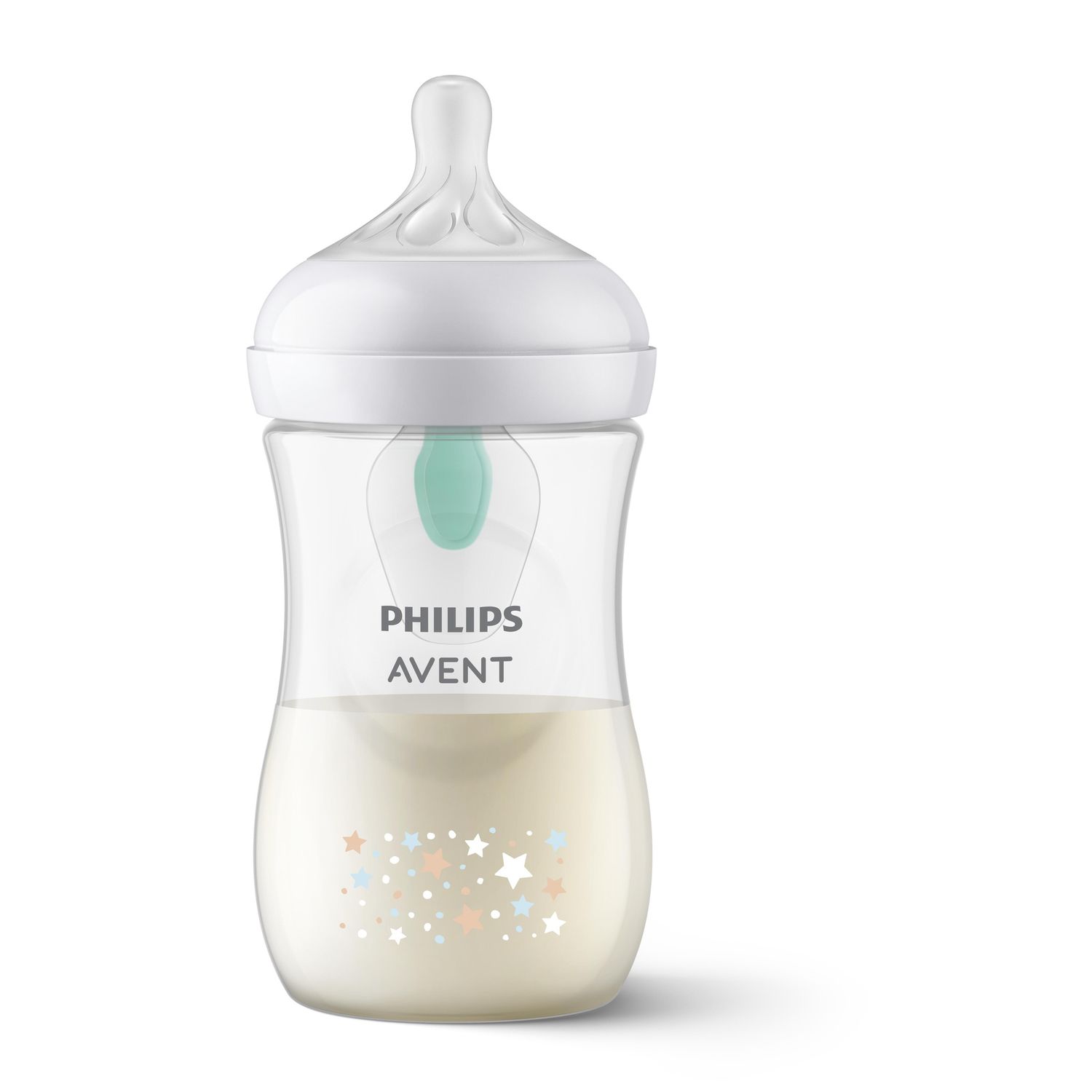 Biberon natural con tettarella a risposta naturale e valvola airfree  decorazione orsetto da 260 ml 1m+ | senza bpa - philips avent - Avent