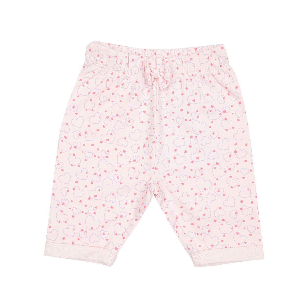 Pantalone felpato bimba rosa stampato con fiocco - Mawi