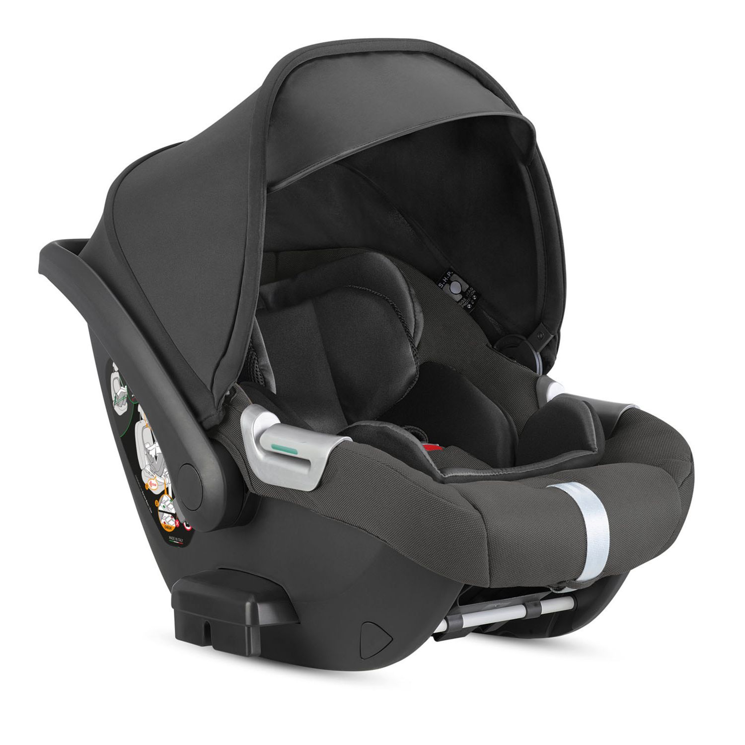 Aptica xt system quattro colore magnet grey con telaio nero e seggiolino auto darwin infant - inglesina - Inglesina