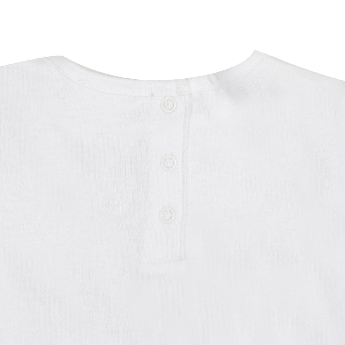 T-shirt manica lunga bimba bianca con stampa - Mawi