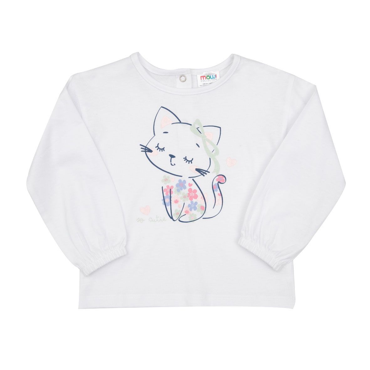 Maglia bianca bimba con stampa - Mawi