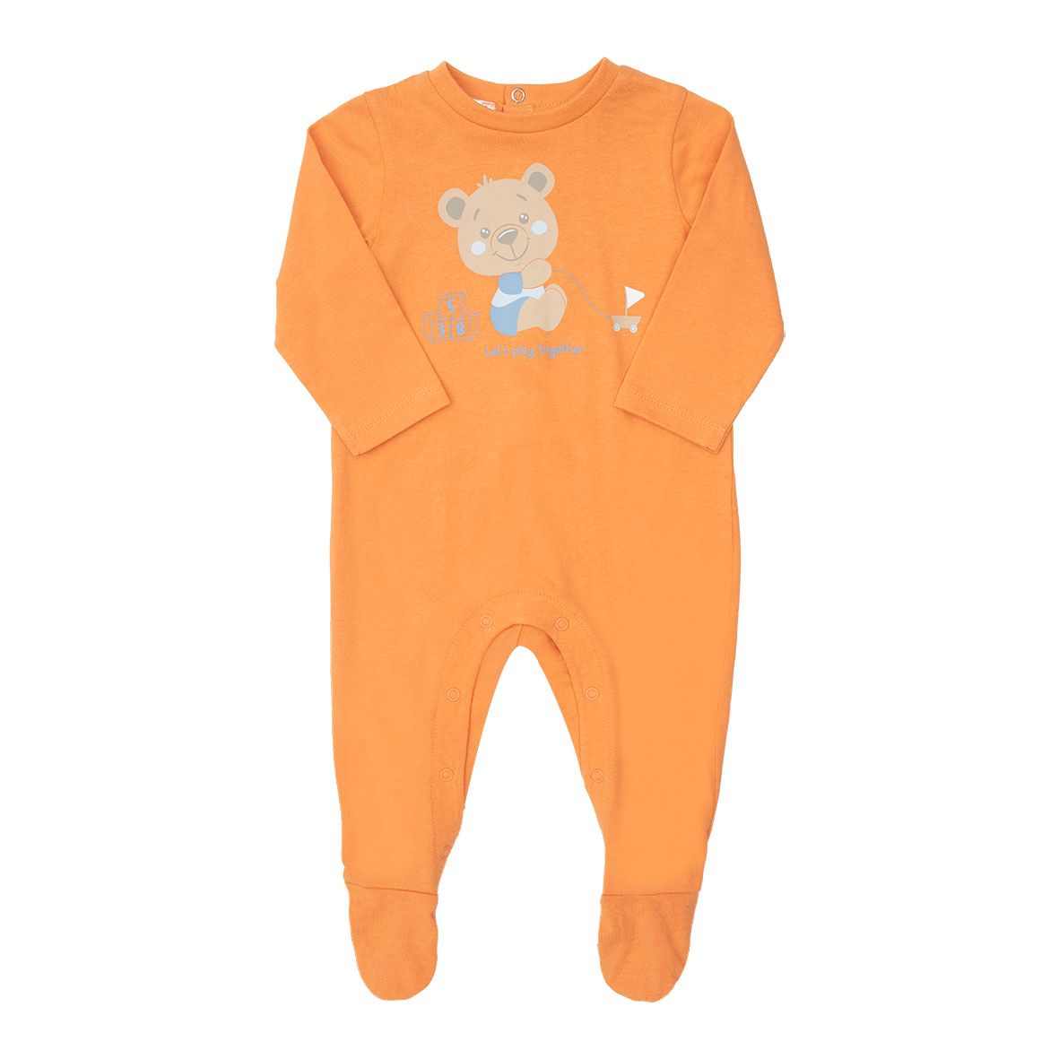 Tutina neonato arancione orso - Mawi