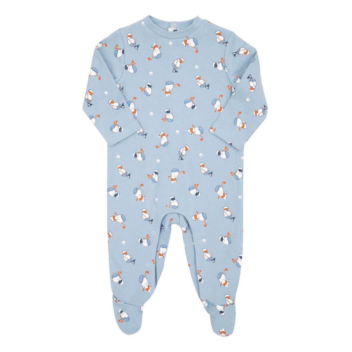 Tenera tutina interlock bimbo azzurra stampa animaletti - Mawi