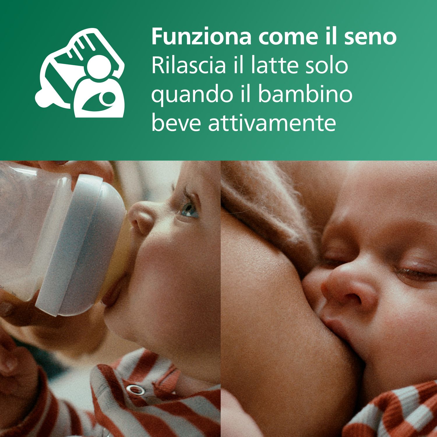 Biberon natural response in vetro 120 ml, con tettarella flusso 2 (lento). età consigliata: 0-3m. biberon 1 pz: scy930/01 - philips avent - Avent