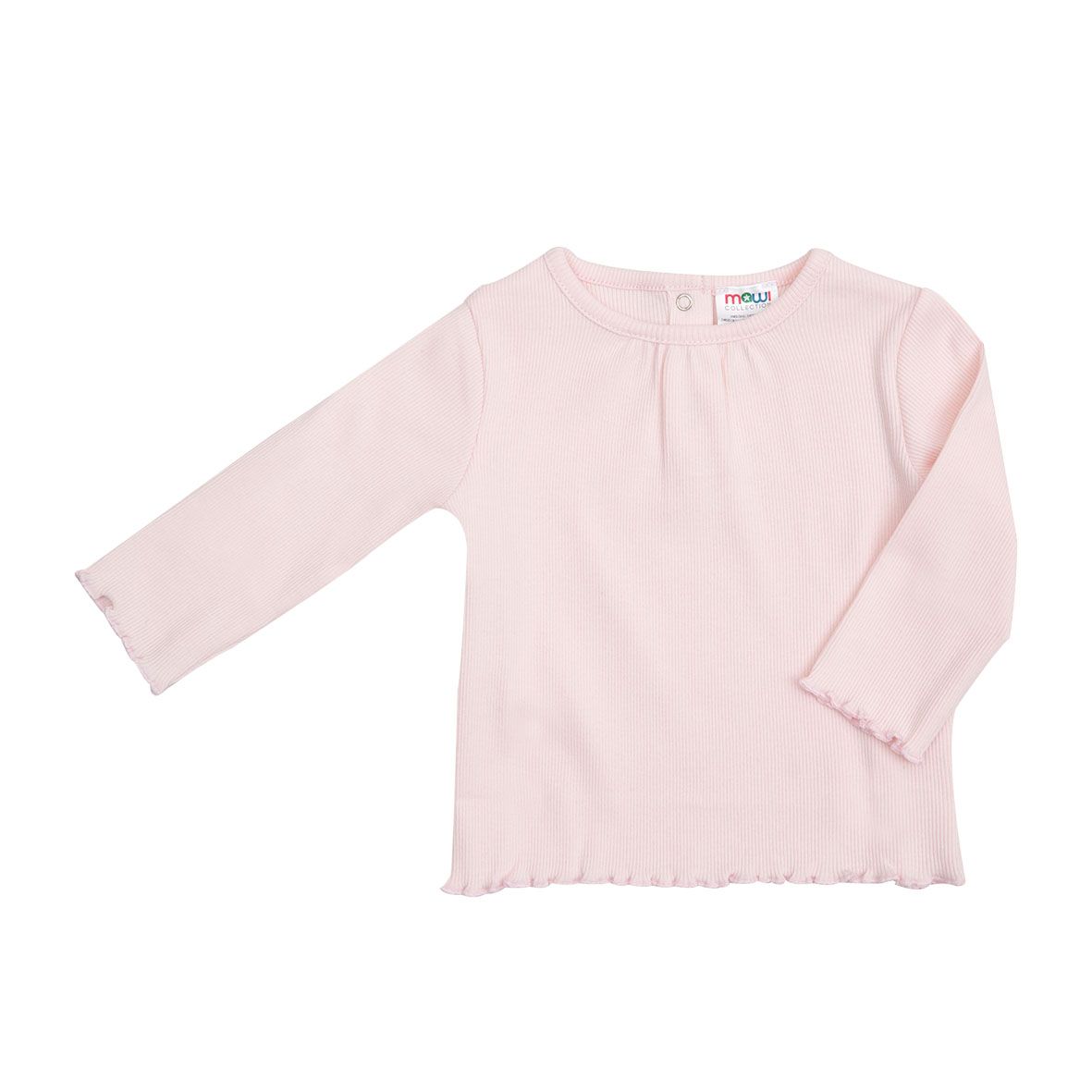 T-shirt costina manica lunga bimba rosa - Mawi