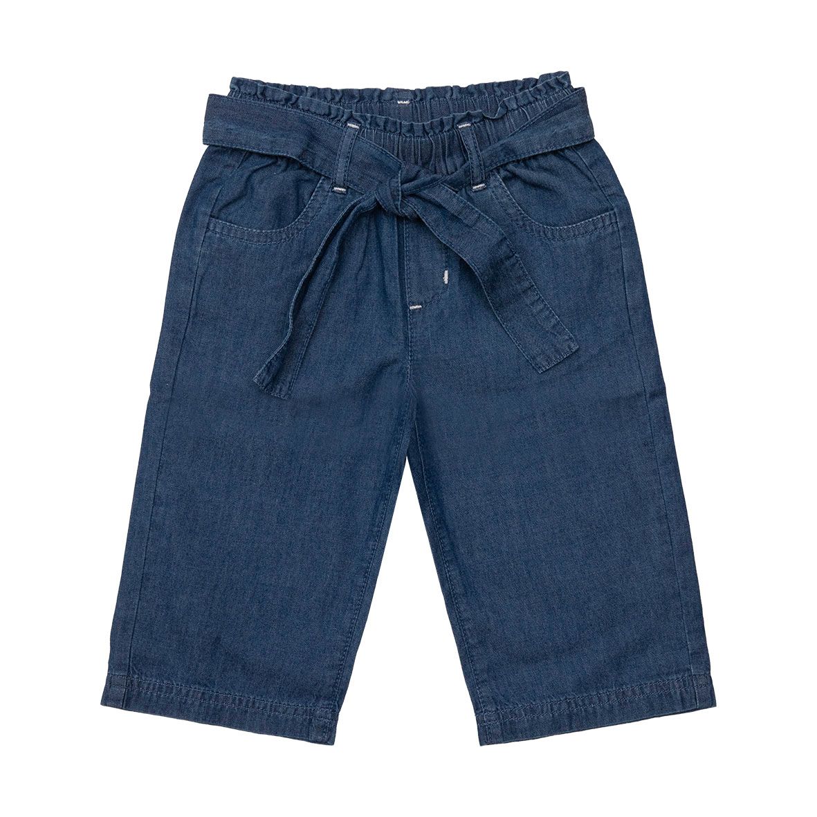 Pantalone chambray bimba denim con cintura - Mawi