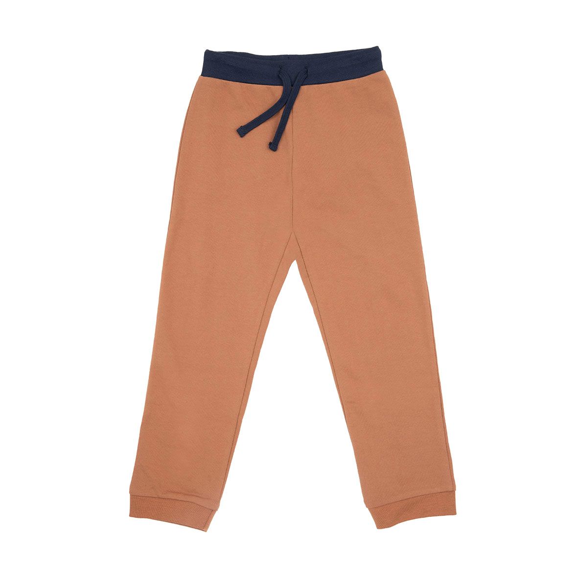 Pantalone semplice bambino french terry marrone - Mawi