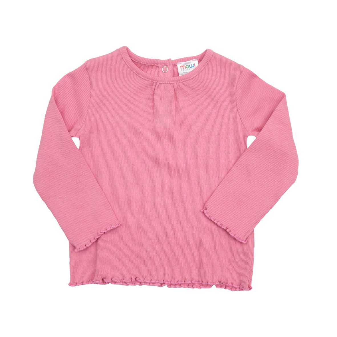 T-shirt manica lunga costina bimba rosa - Mawi