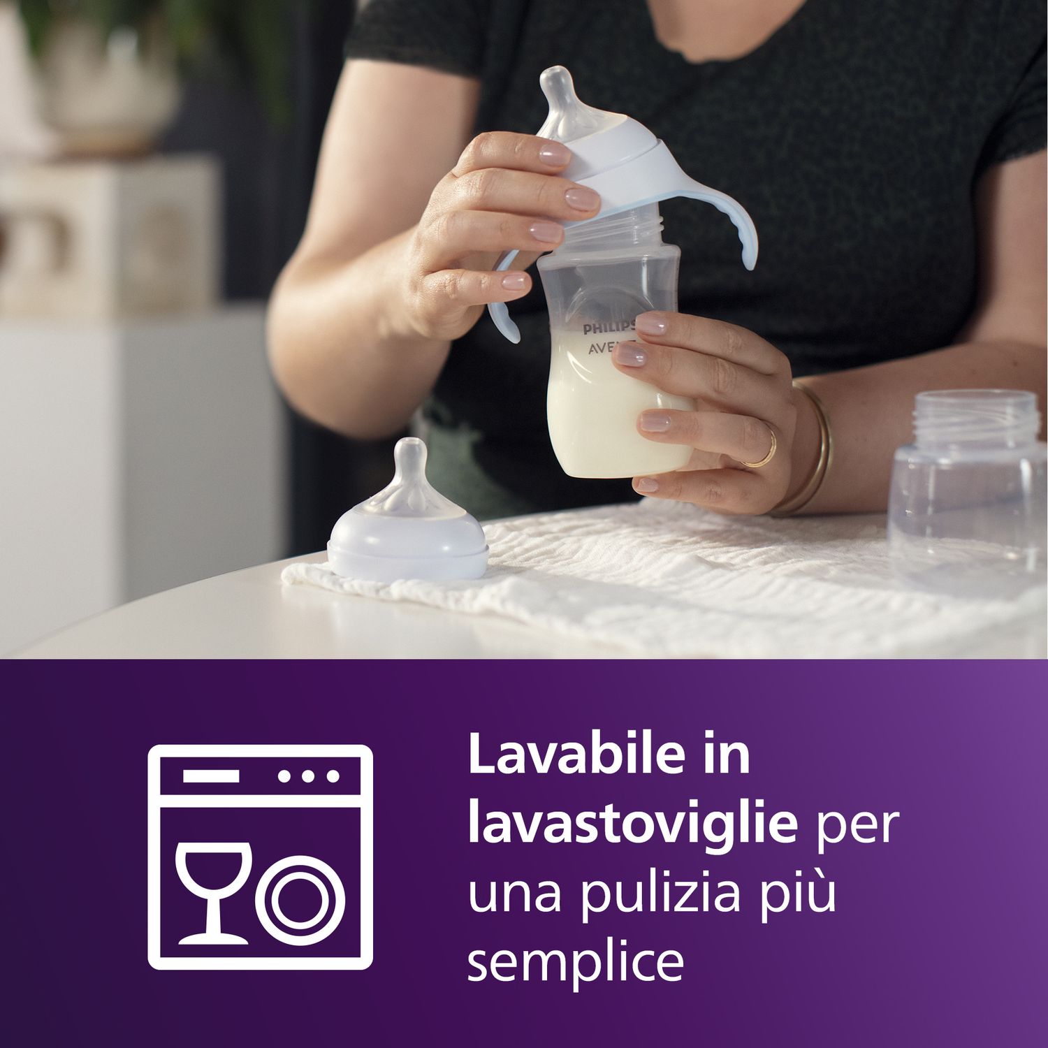 Bicchiere evolutivo natural response 125 ml, con tettarella flusso 5 (extra-veloce). età consigliata: 6m+. tazza biberon 1 pz - philips avent - Avent