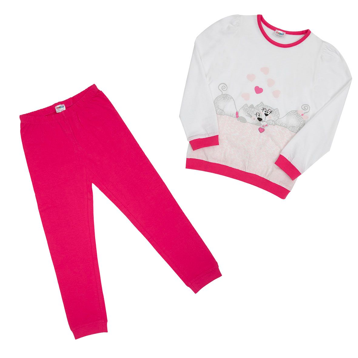 Pgiama due pezzi bambina gattini - Mawi