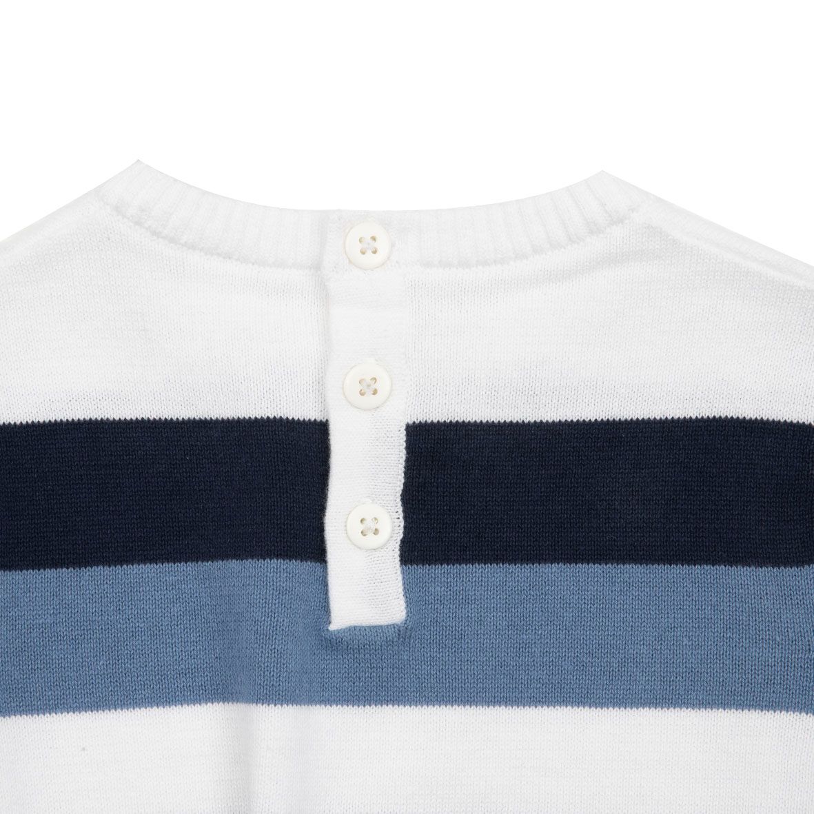 Maglia di cotone bimbo blu rigata - Mawi