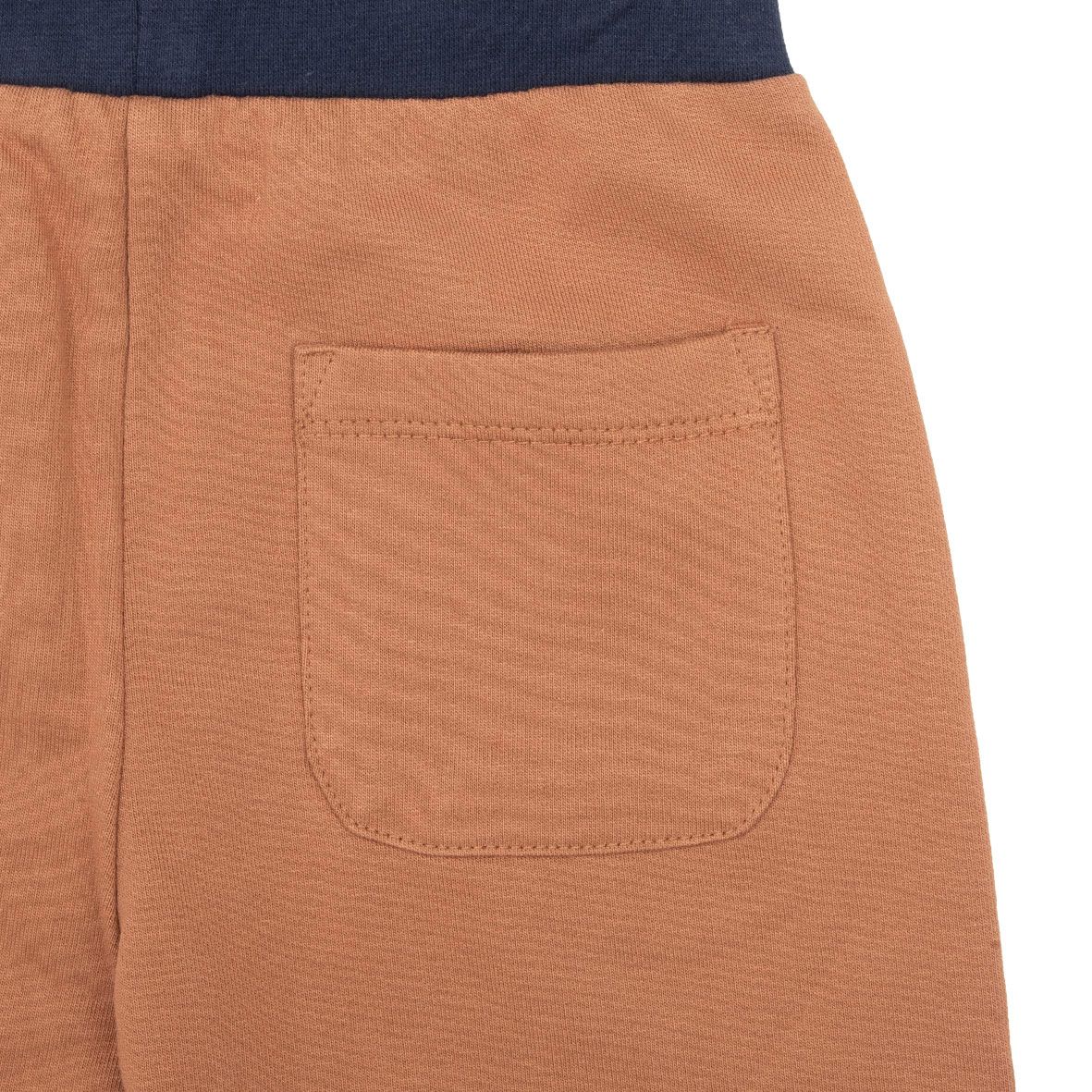 Pantalone semplice bambino french terry marrone - Mawi