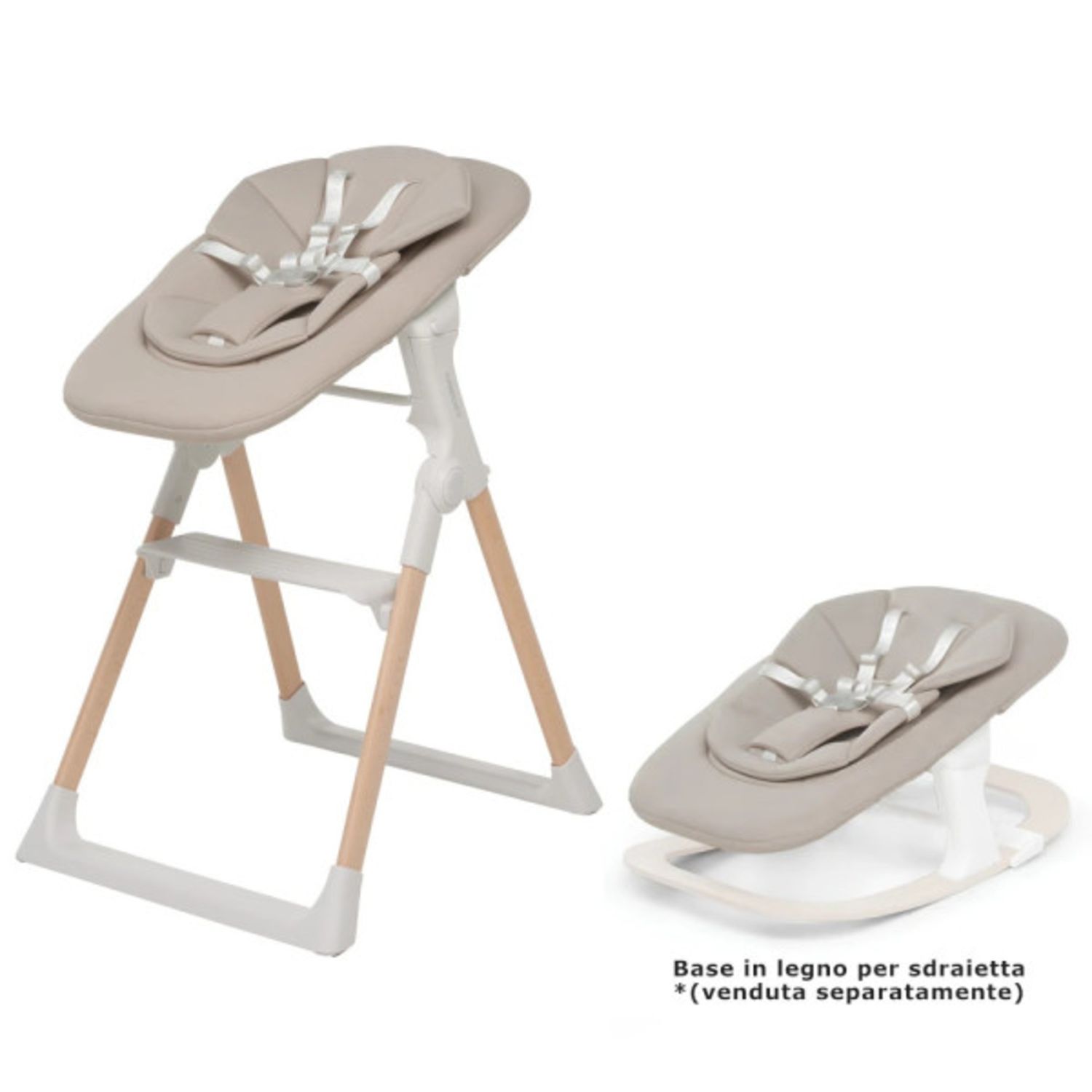 Seggiolone pappa con sdraietta 2 in 1 kidsmenu sand - foppapedretti - Foppapedretti