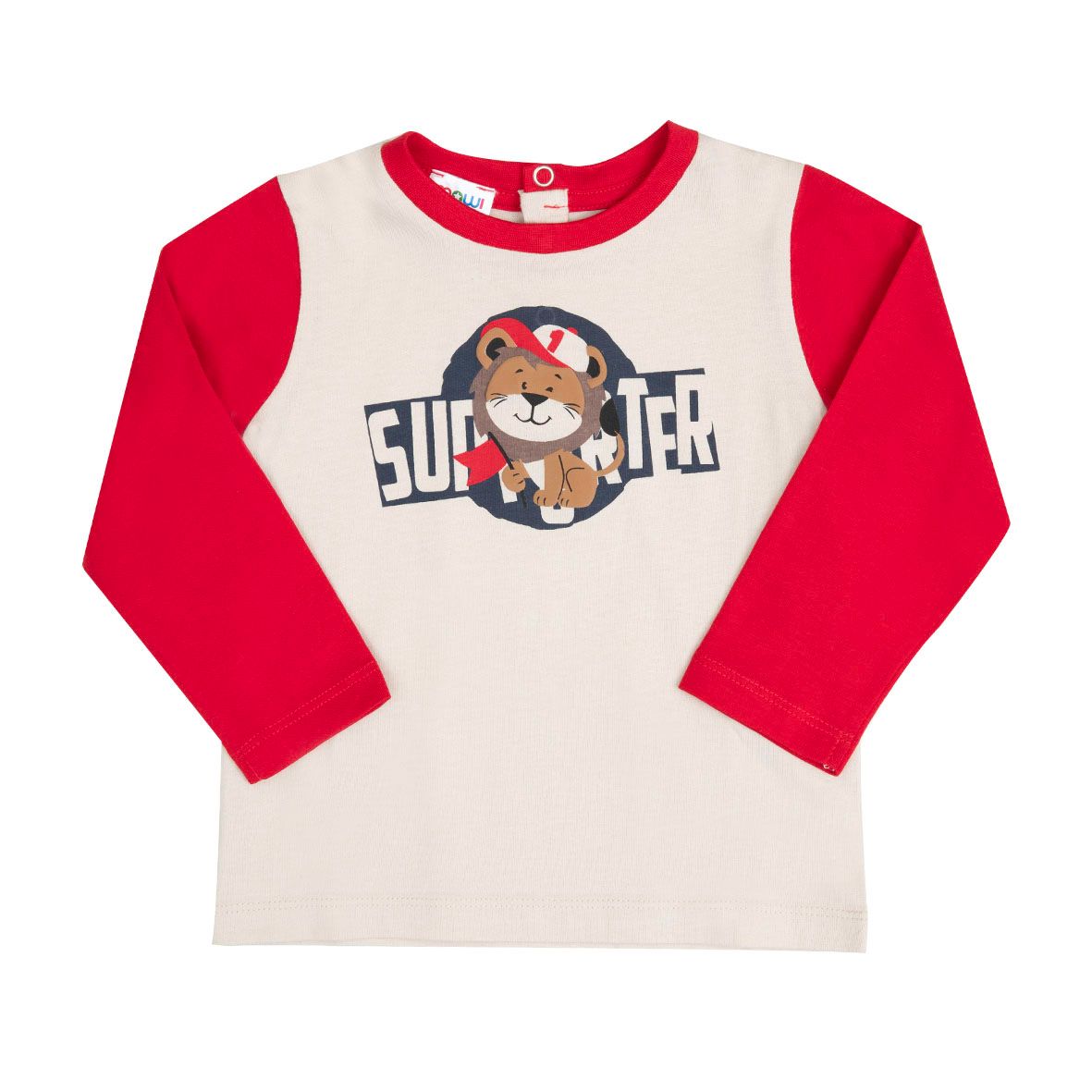 T-shirt bimbo rosso/ bianco leone - Mawi