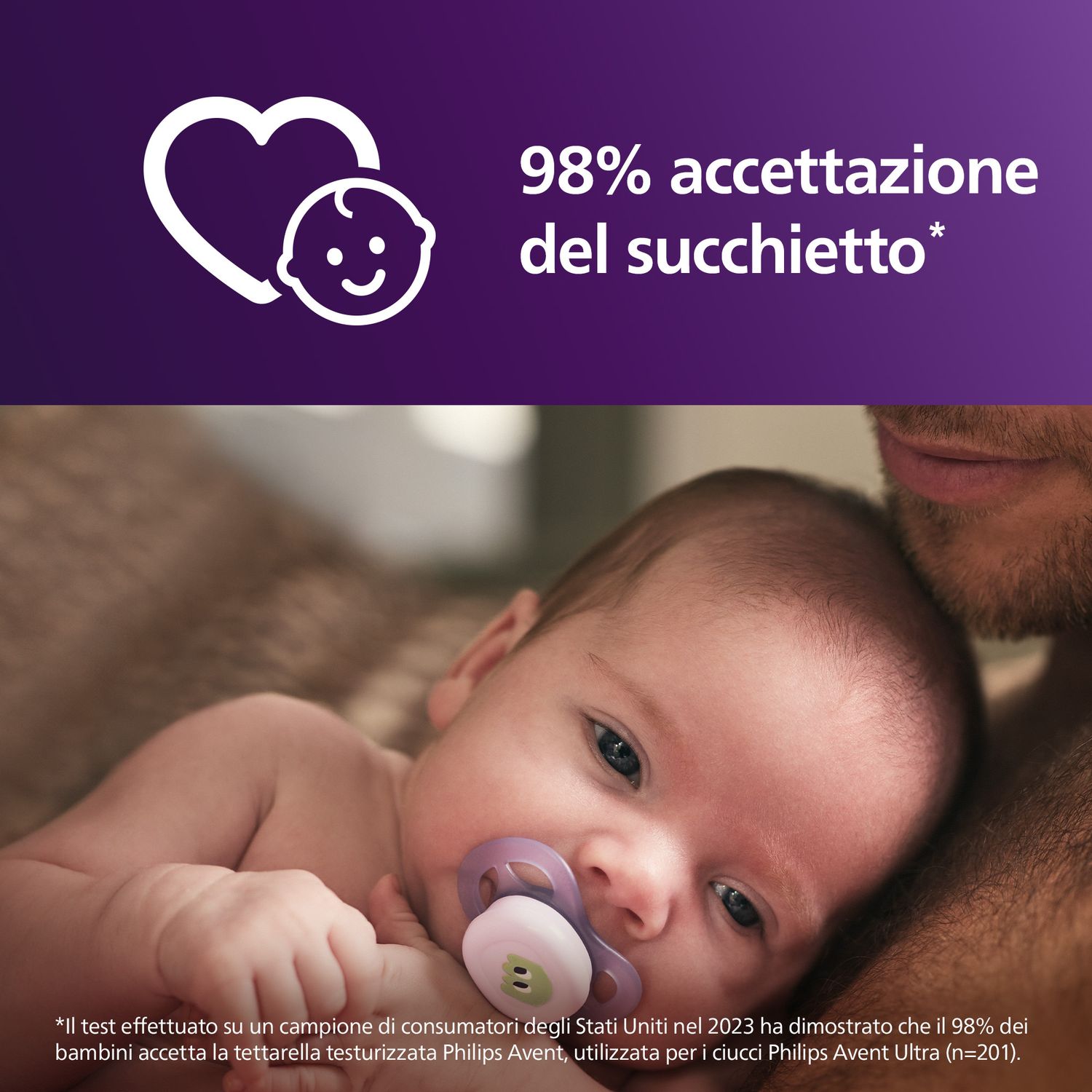 Succhietti ultra start 0-2m day pastello giallo e viola con decorazioni, a base vegetale - set da 2 ciucci - philips avent - Avent