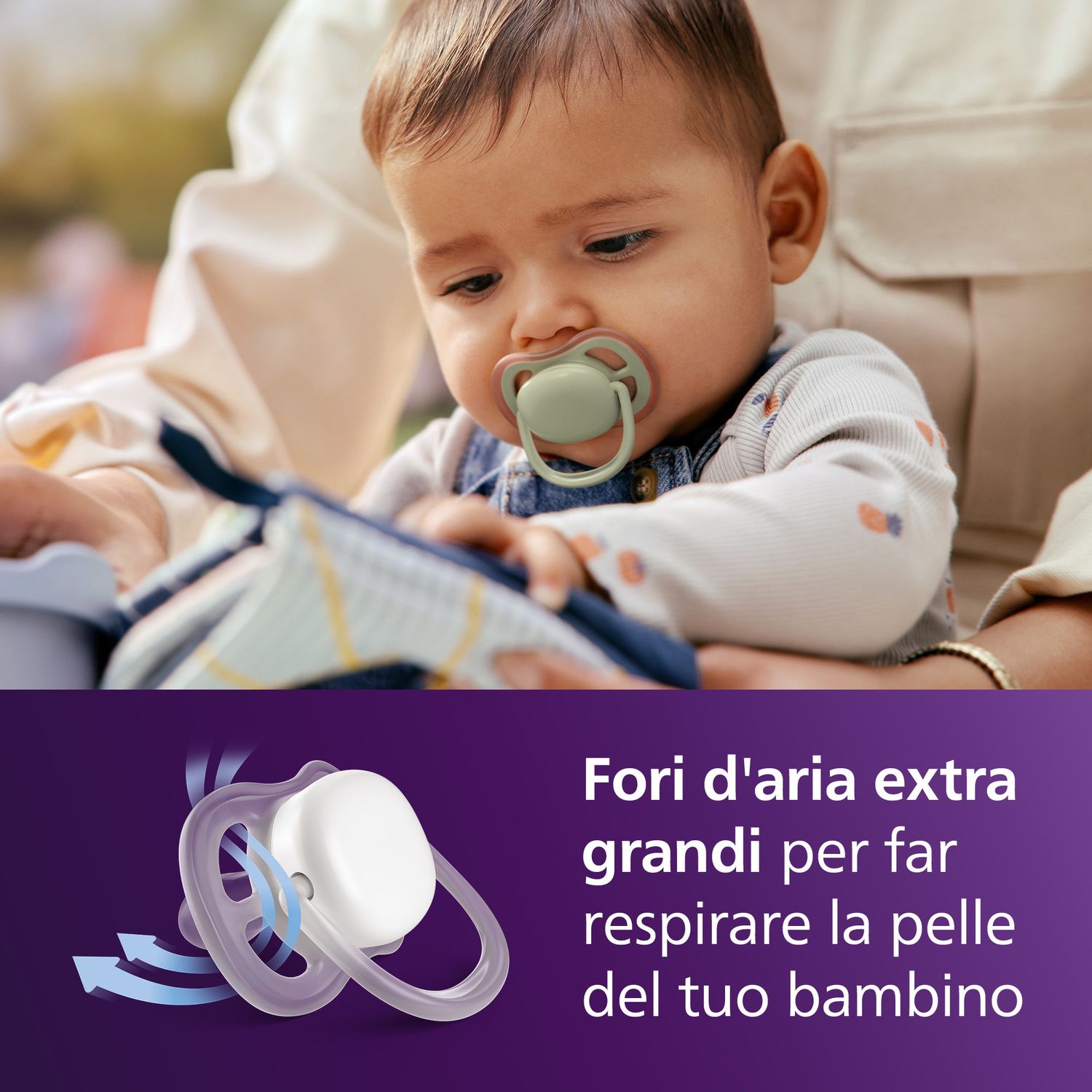 Succhietti ultra air day&night 6-18m pastello verde e foglia, a base vegetale - set da 2 ciucci - philips avent - Avent