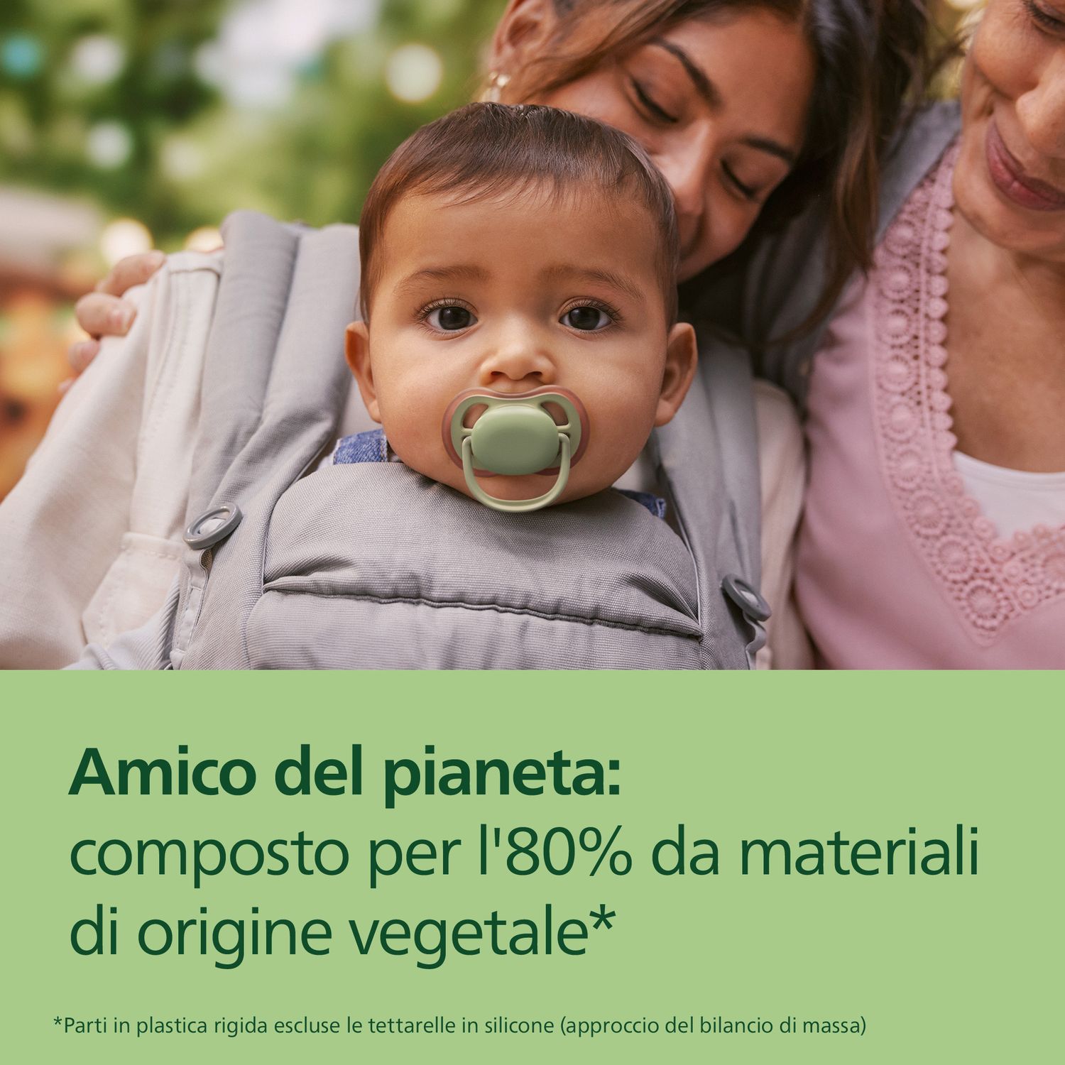 Succhietti ultra air day&night 6-18m pastello verde e foglia, a base vegetale - set da 2 ciucci - philips avent - Avent
