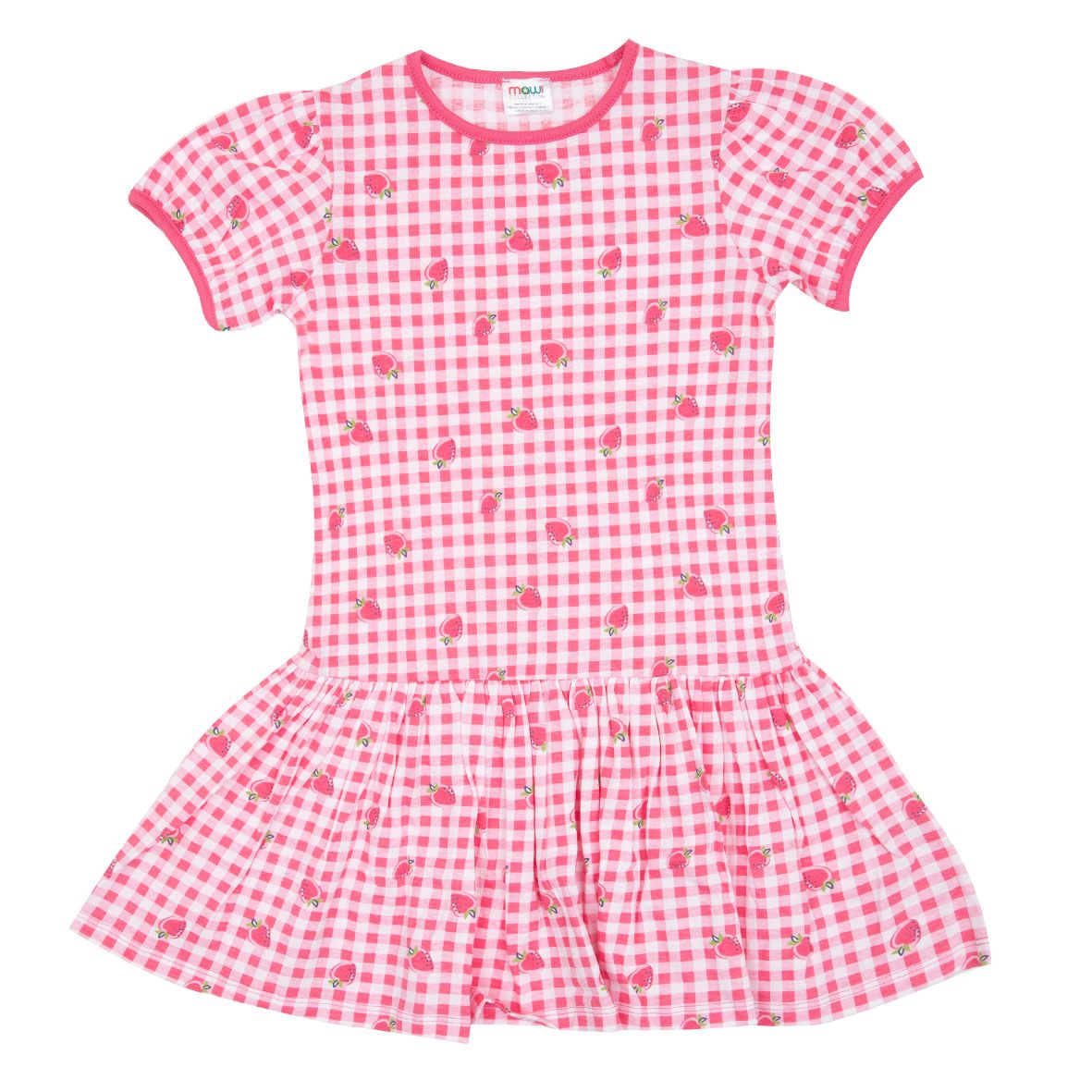Abito jersey bimba rosa fragole - Mawi