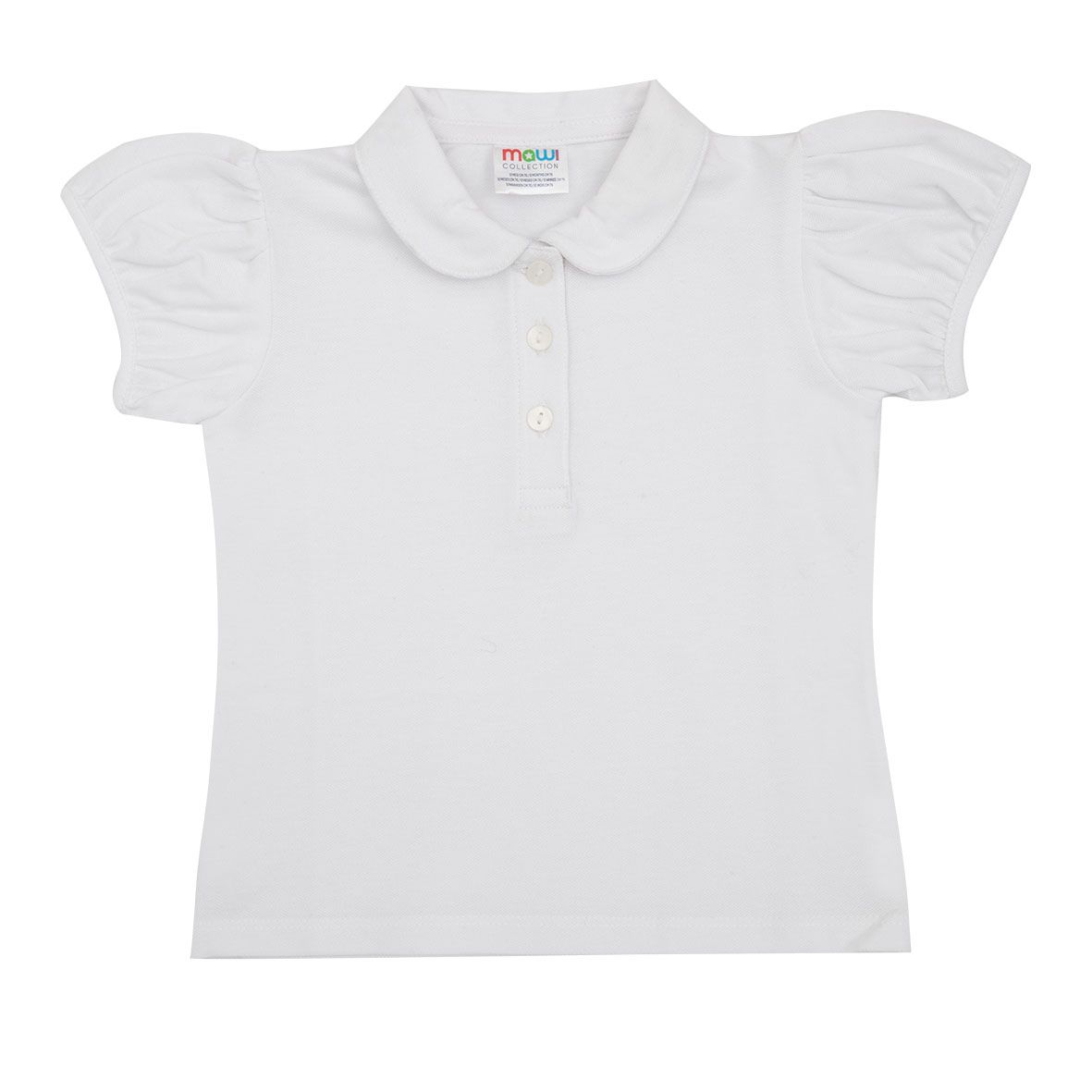 Polo stretch bimba bianca - Mawi