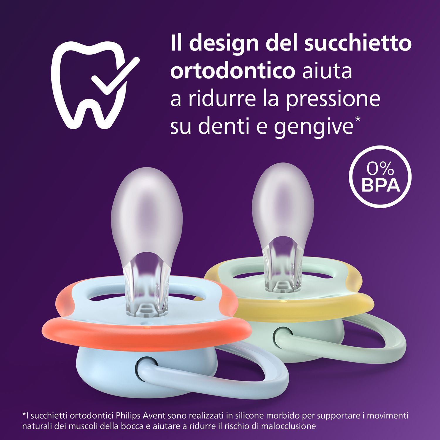Succhietti ultra air 0-6m foglia e leopardo, a base vegetale - set da 2 ciucci - philips avent - Avent
