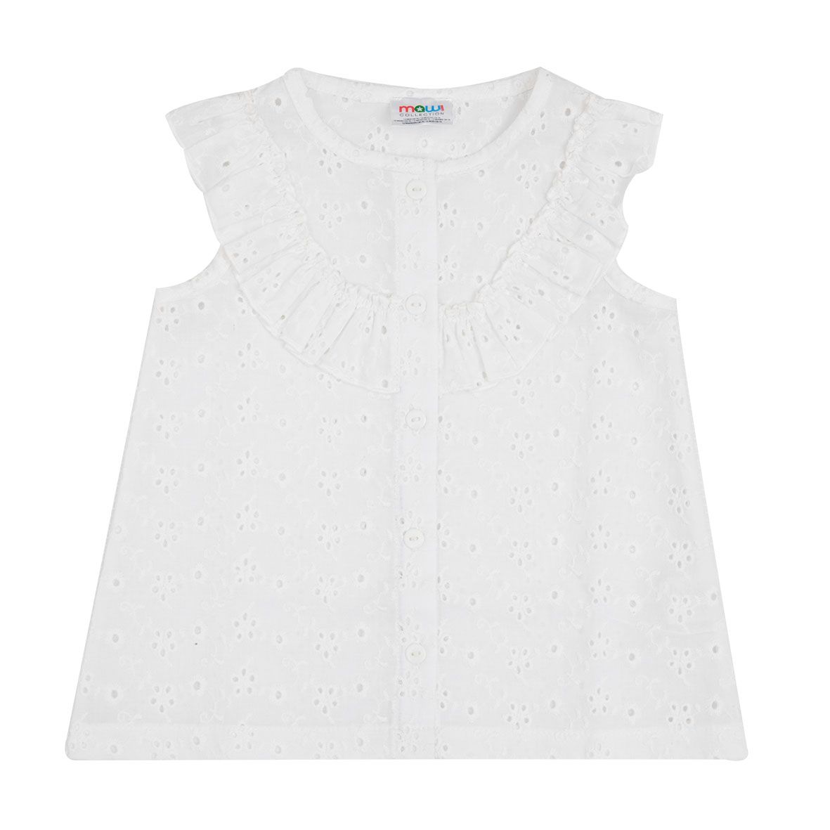 Camicia sangallo bimba bianca - Mawi