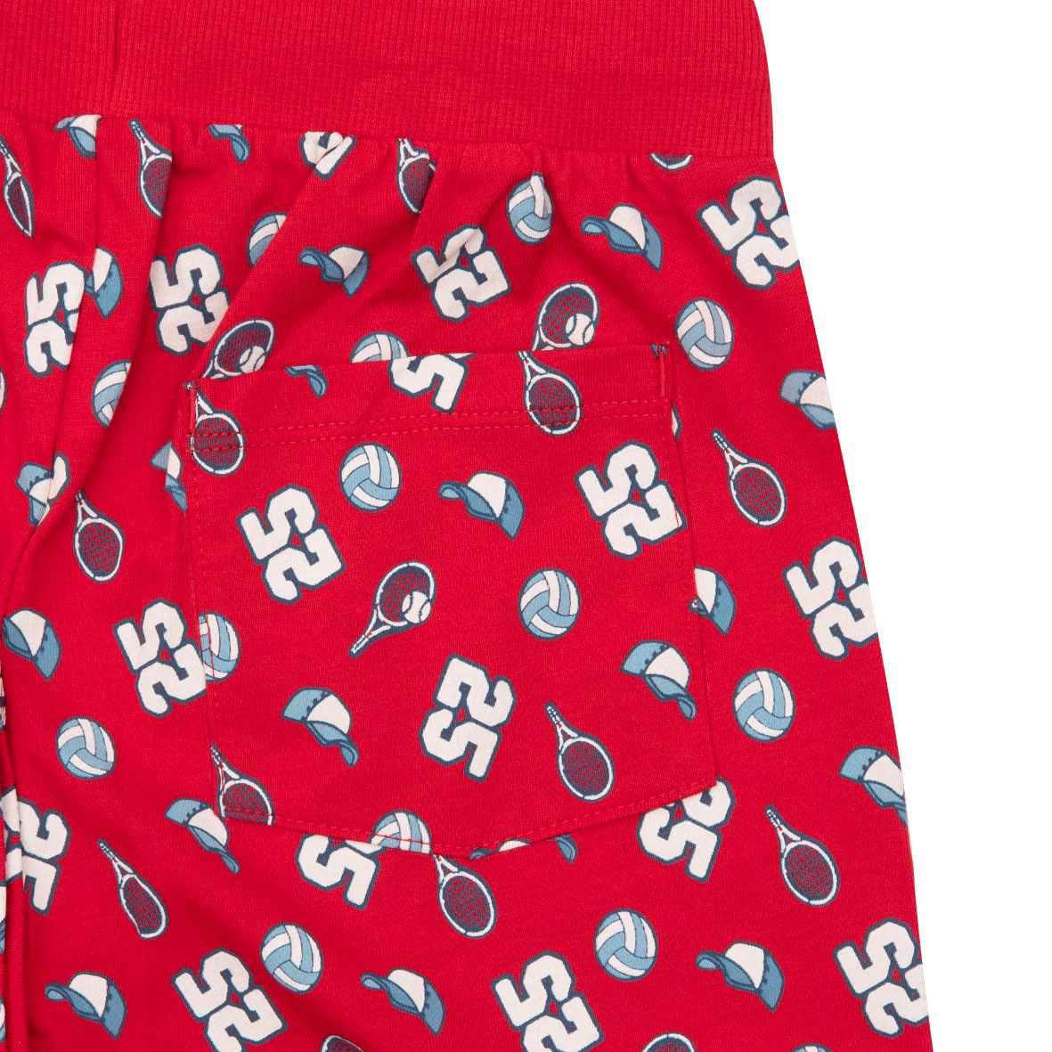 Short jersey bimbo rosso stampato - Mawi