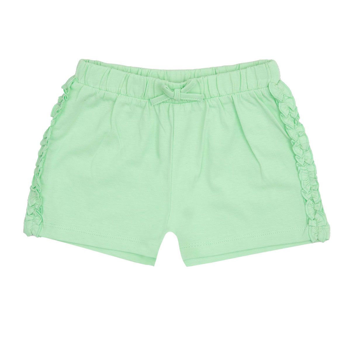 Shorts bimba verde chiaro con frill - Mawi