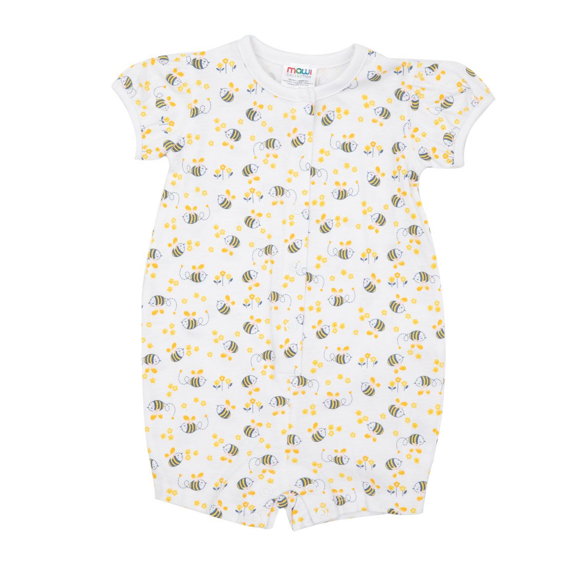 Pigiama intero jersey bimba bianco apine - Mawi