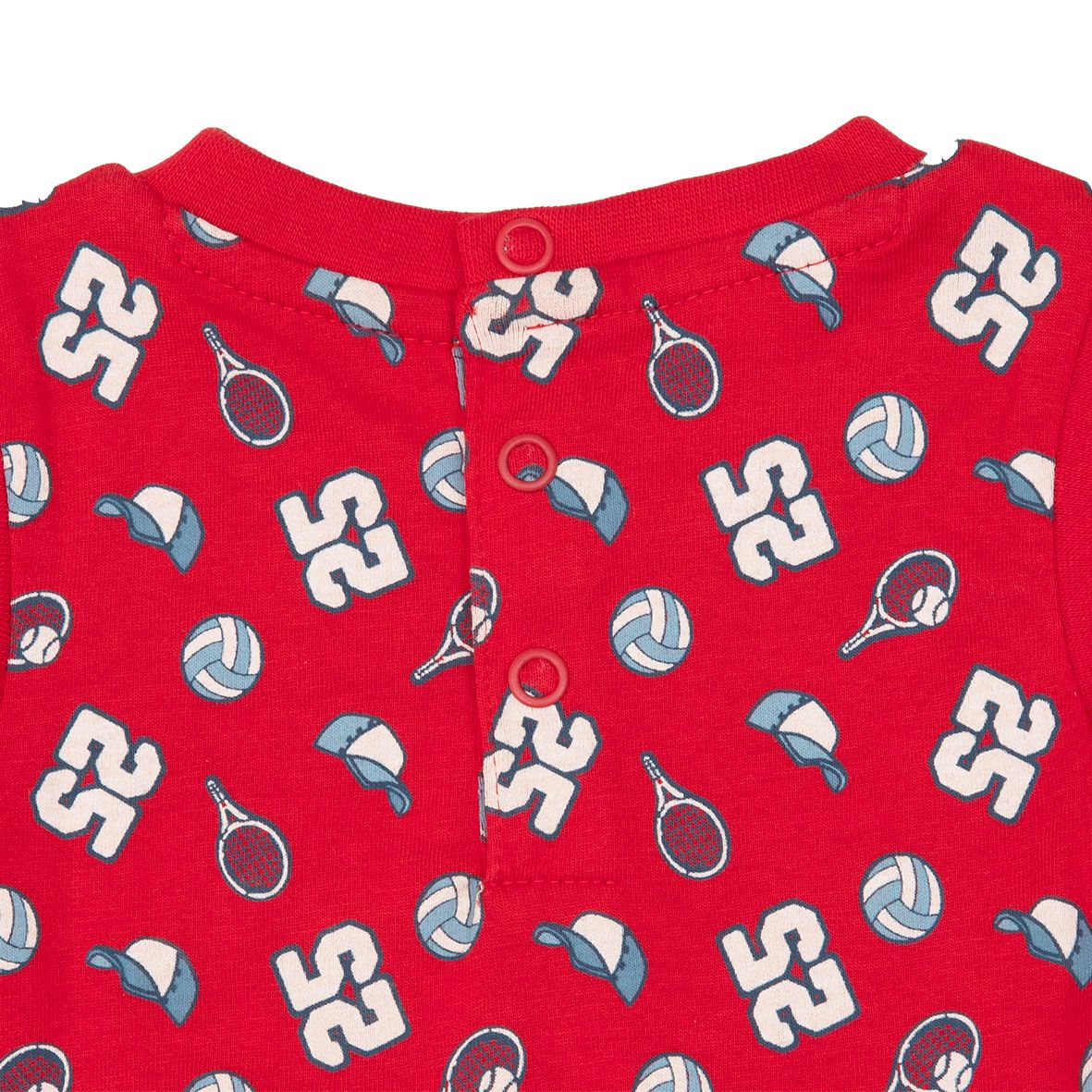 Canottiera jersey bimbo rossa stampata - Mawi