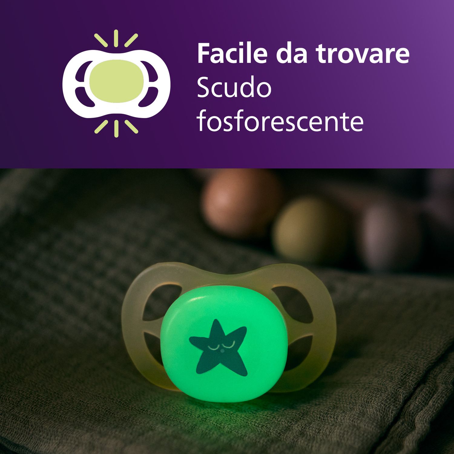 Succhietti ultra start 0-2m night pastello viola e arancione luna e stella, a base vegetale - set da 2 ciucci - philips avent - Avent