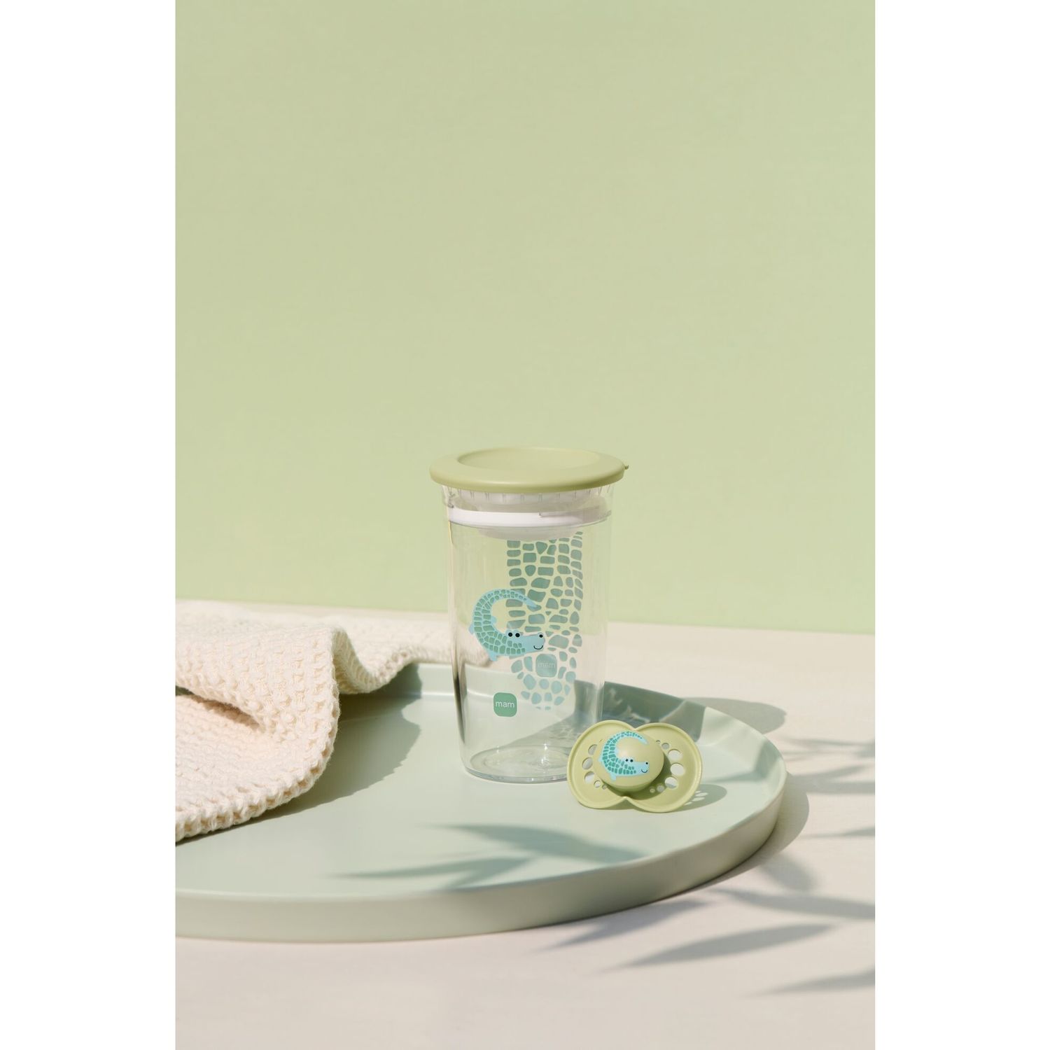 Tazza bambini easy to drink cup 360° (290 ml), 8m+ con valvola antigoccia, azzurro-verde - mam - Mam