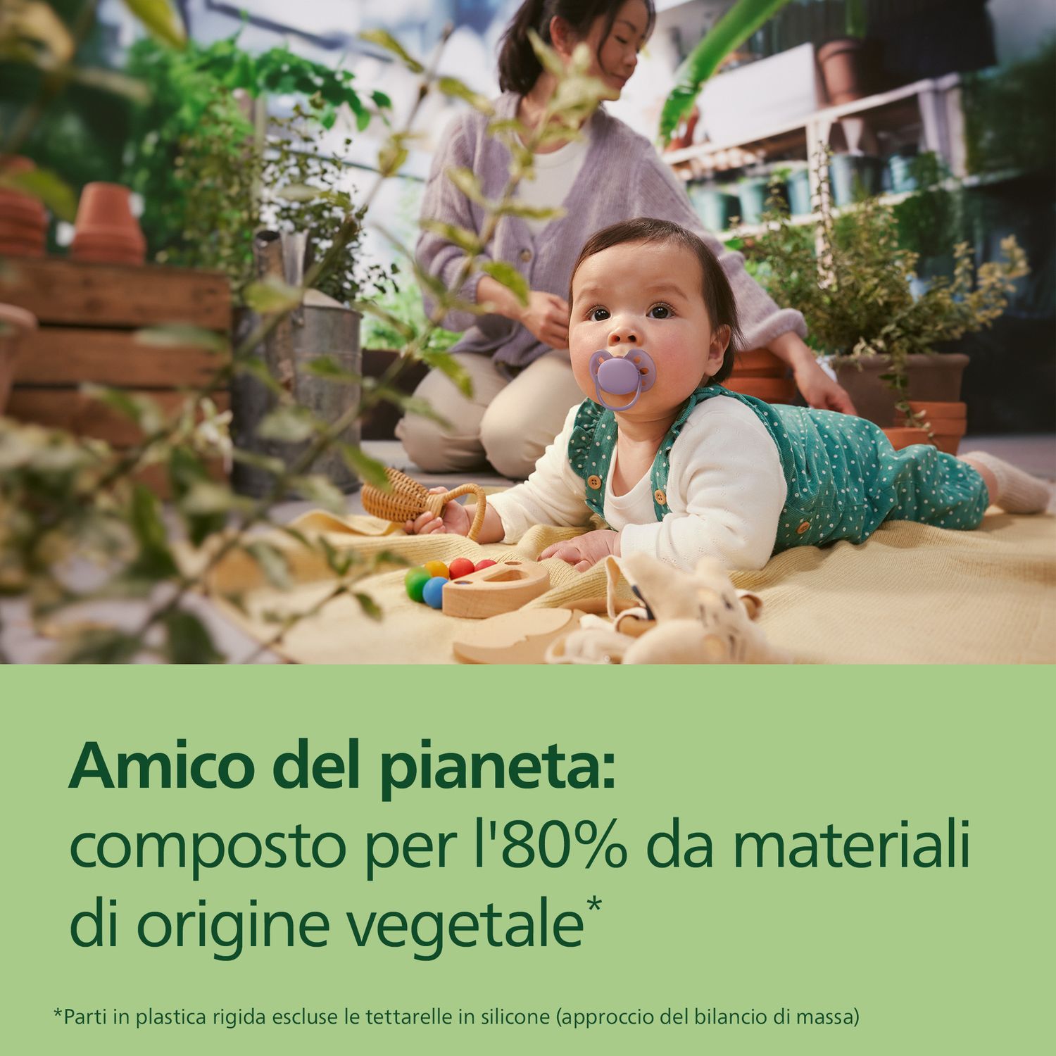 Succhietti ultra soft 6-18m pastello viola e rosso, a base vegetale - set da 2 ciucci - philips avent - Avent