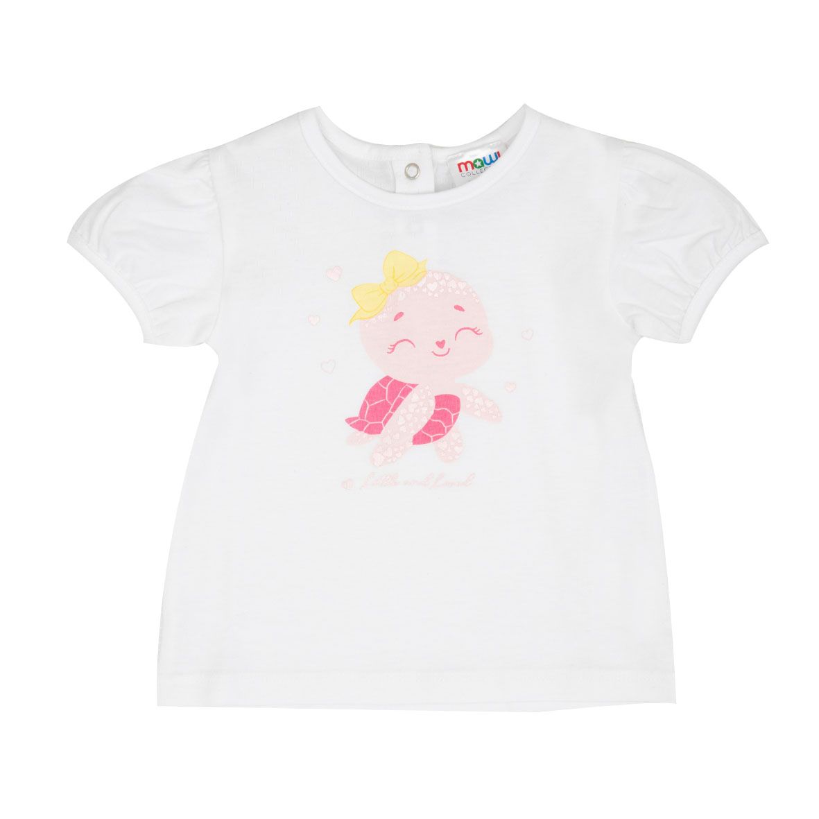 T-shirt jersey bimba bianca stampata - Mawi