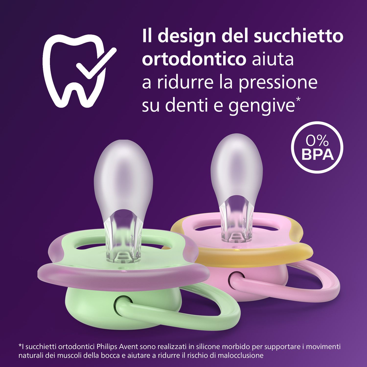 Succhietti ultra air 6-18m foglia e leopardo, a base vegetale - set da 2 ciucci - philips avent - Avent