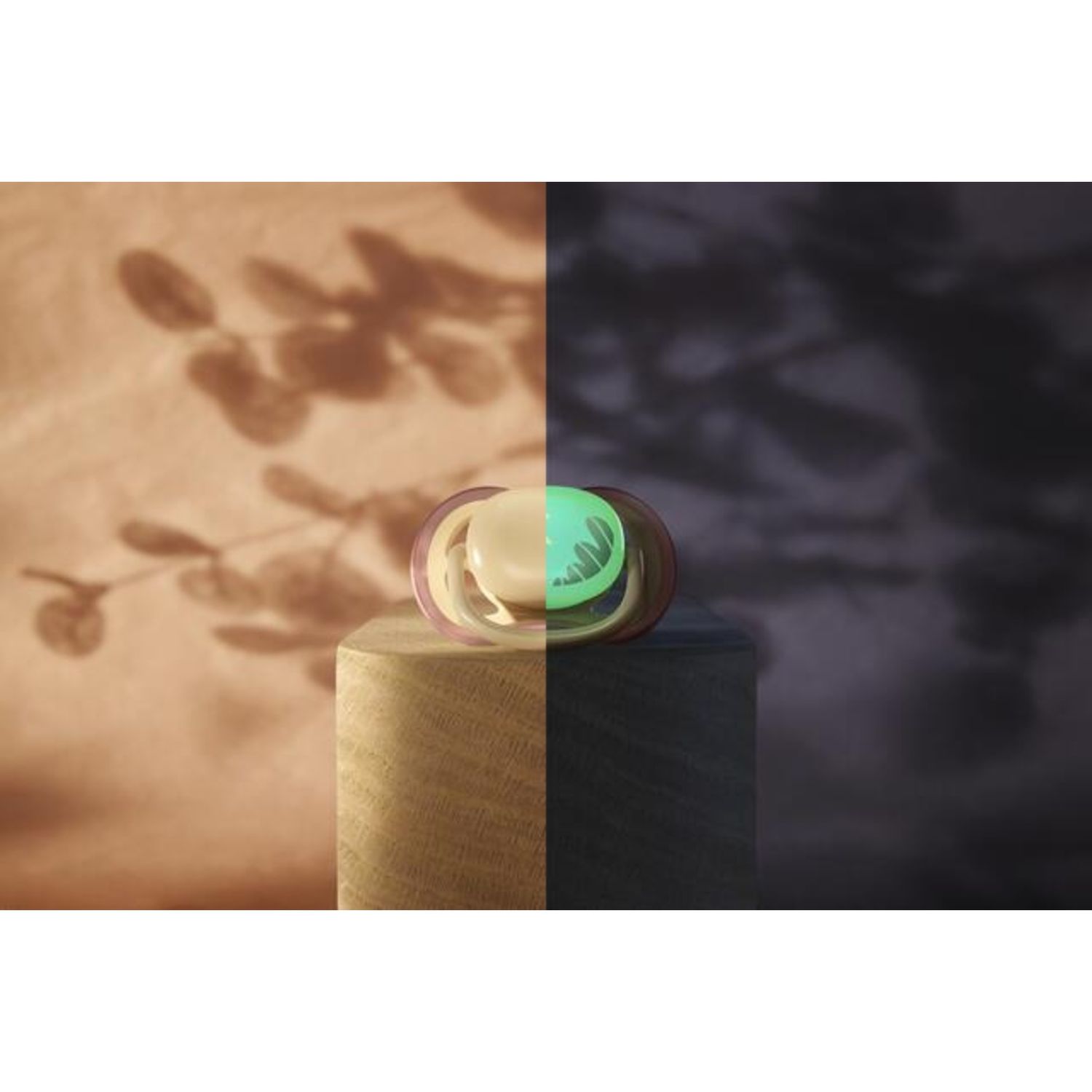 Succhietti ultra air day&night 0-6m pastello giallo e verde con luna, a base vegetale - set da 2 ciucci - philips avent - Avent