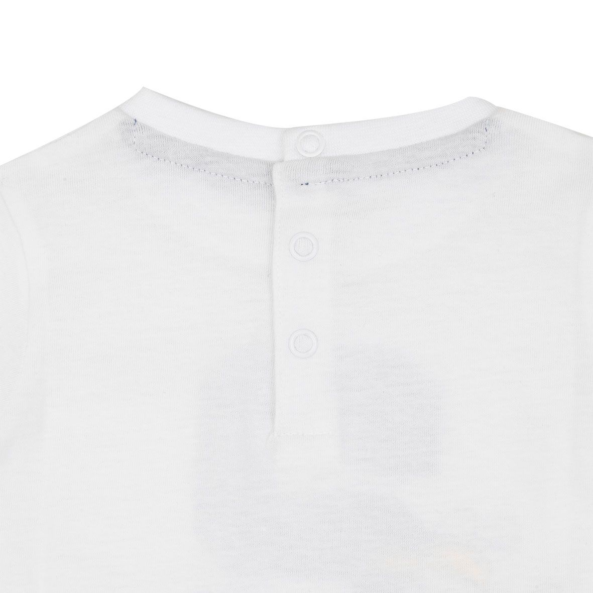 T-shirt jersey bimbo bianca stampa "baseball" - Mawi